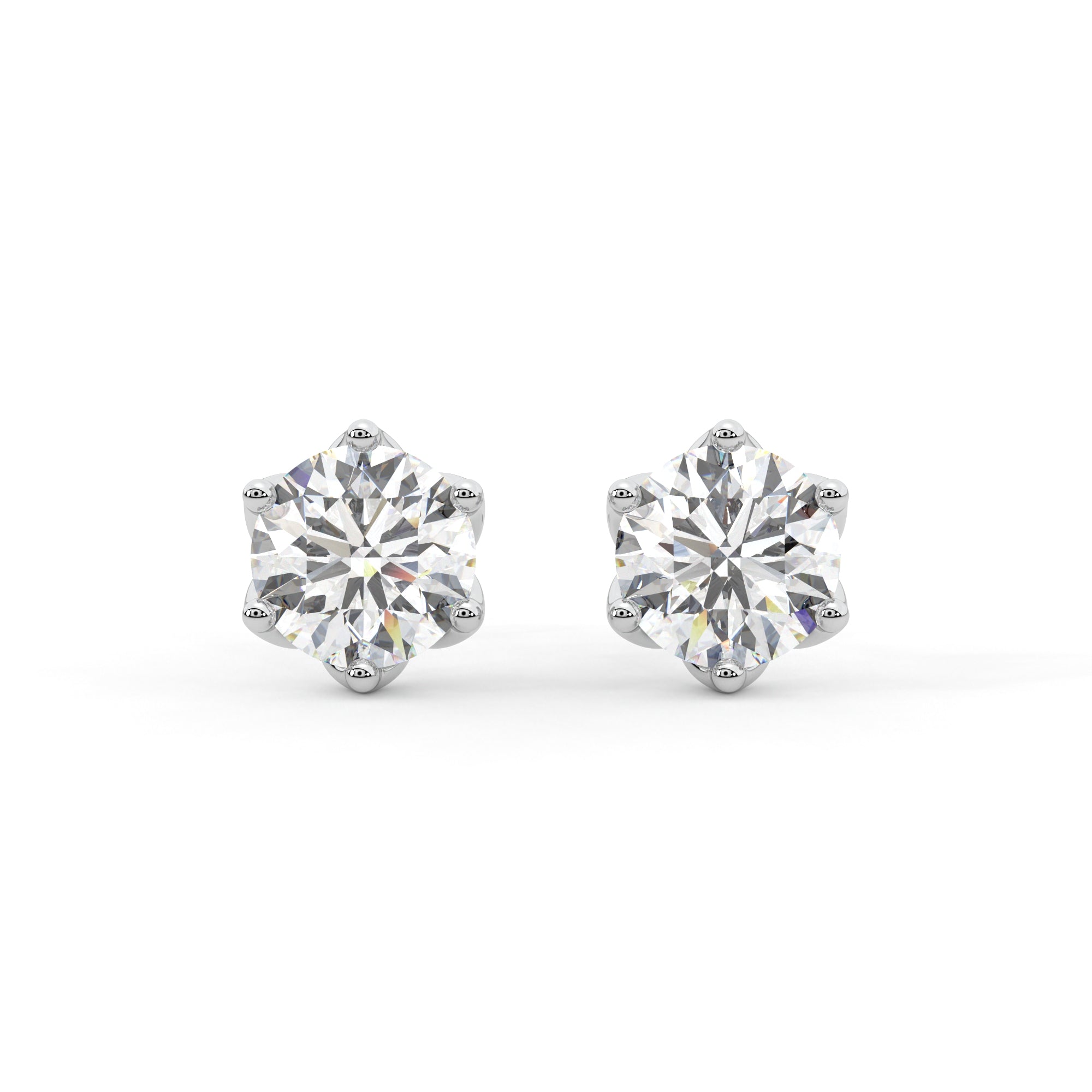 Lab Grown Diamond Tulip Solitaire Studs