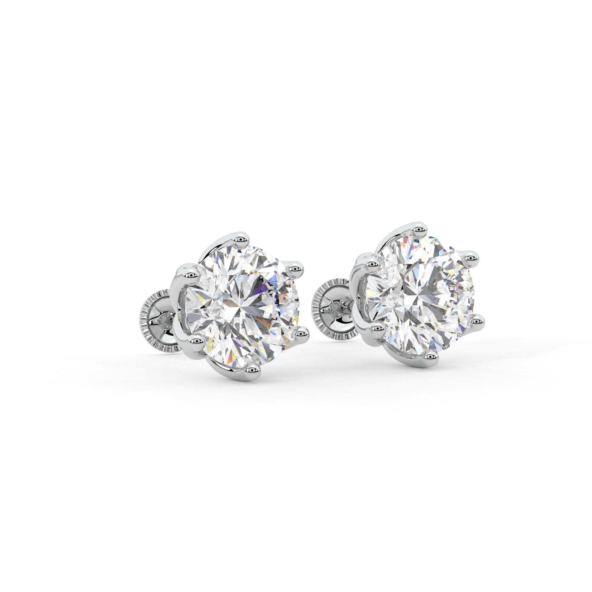 Lab Grown Diamond Tulip Solitaire Studs