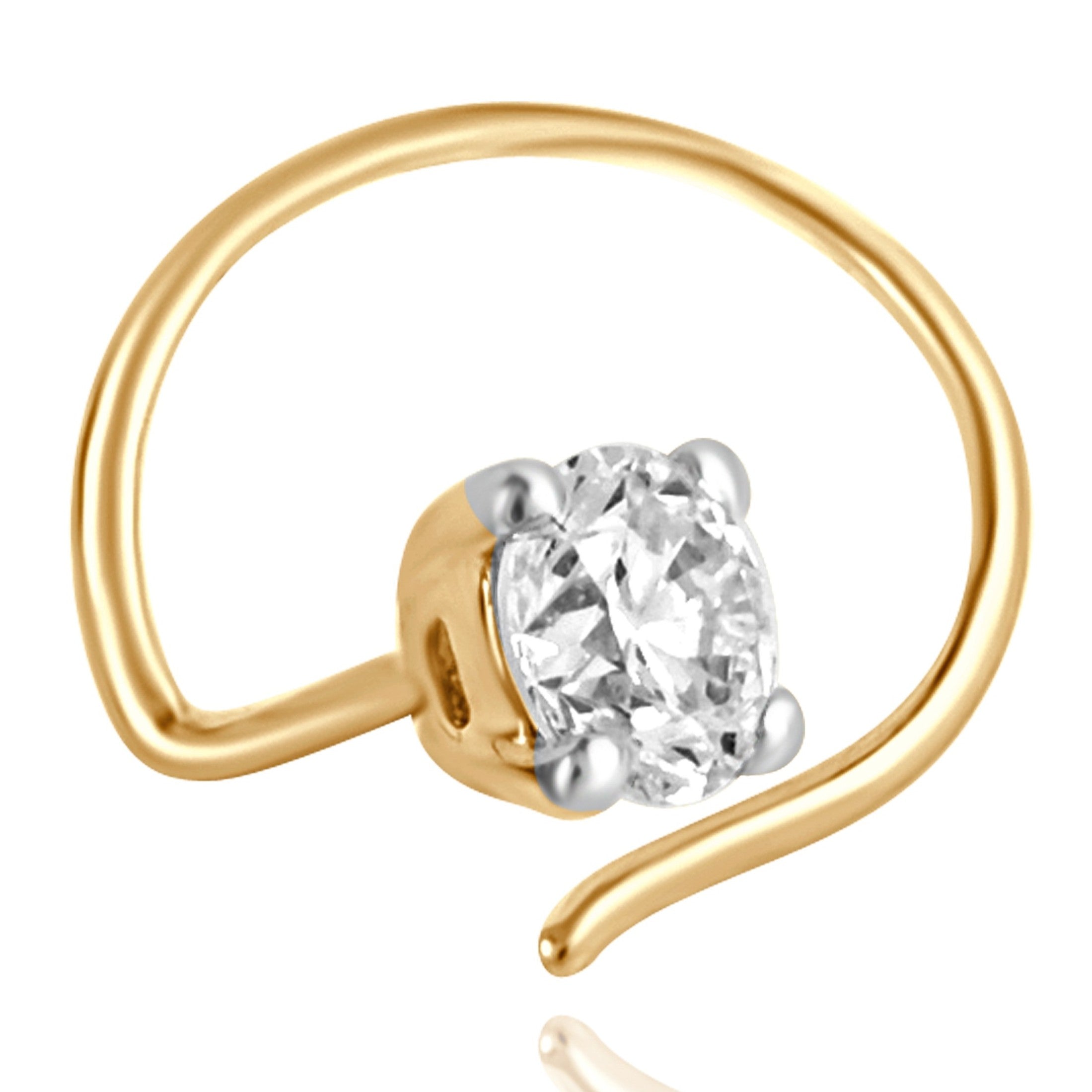 The6C Petal Essence Nose Pin (Yellow Gold)