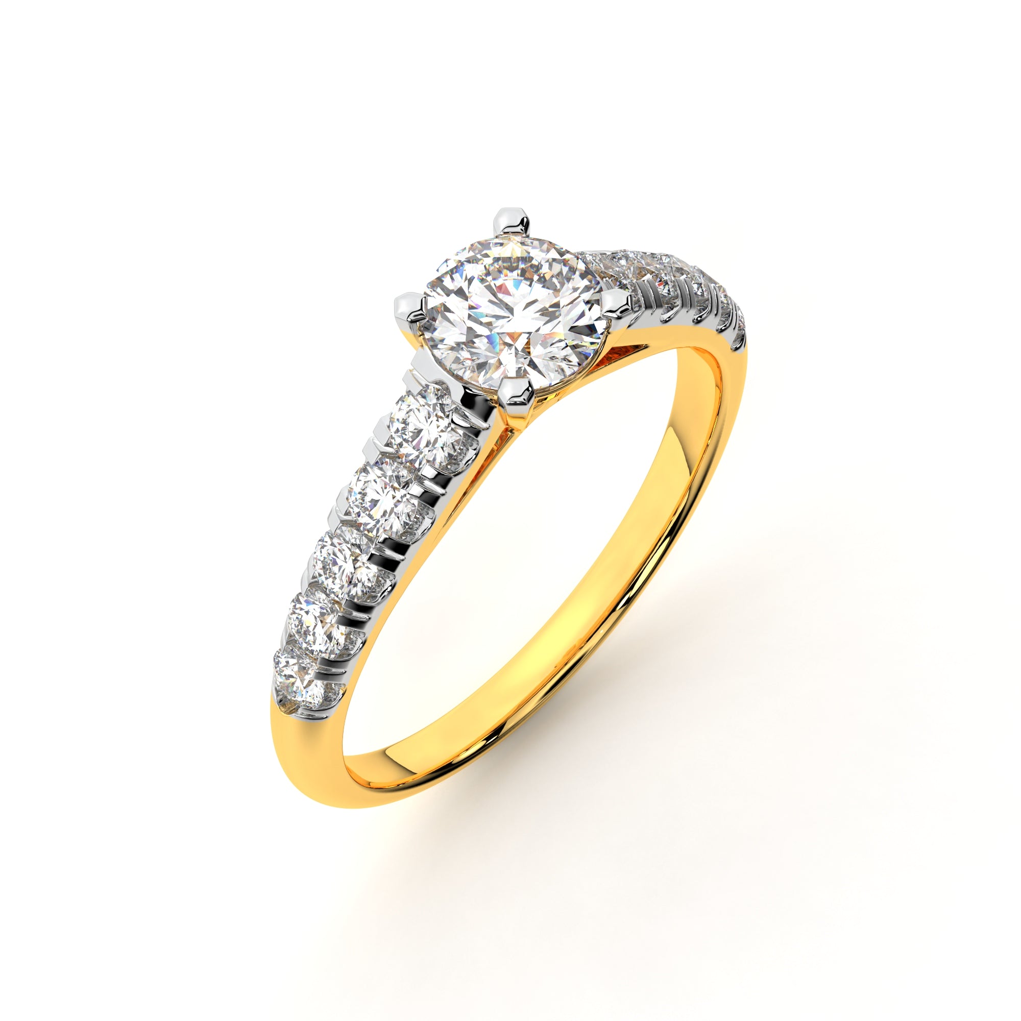 Stunning Clover Solitaire Ring