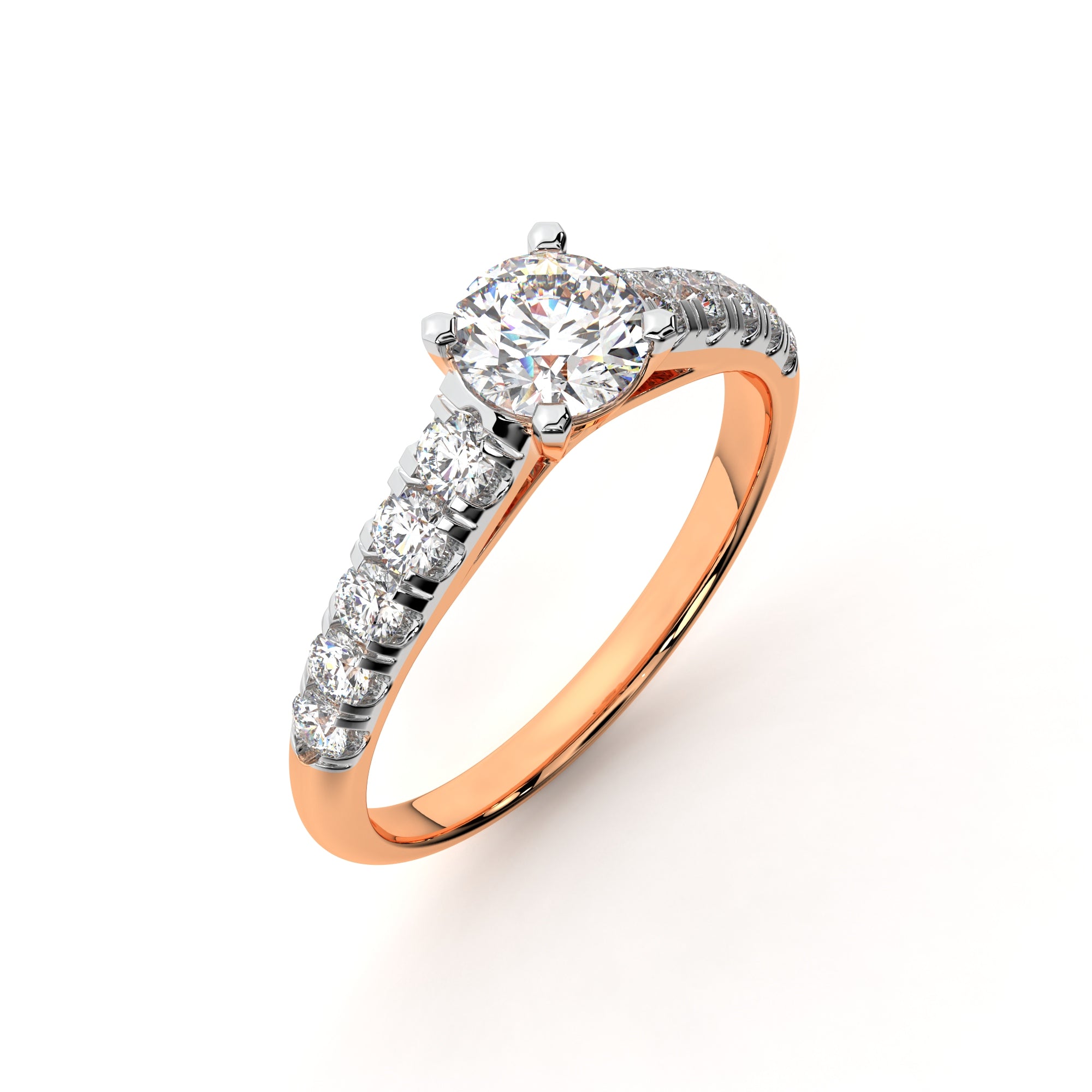 Stunning Clover Solitaire Ring