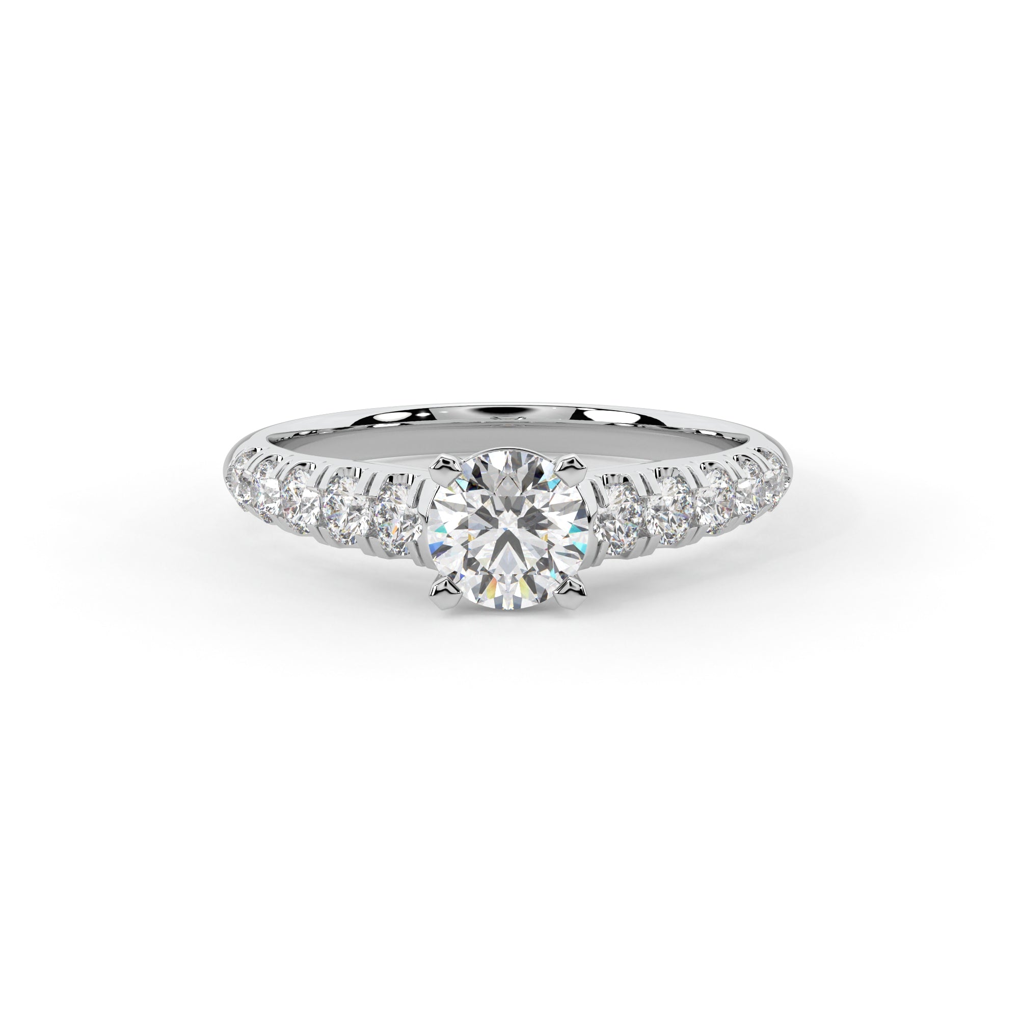 Stunning Clover Solitaire Ring