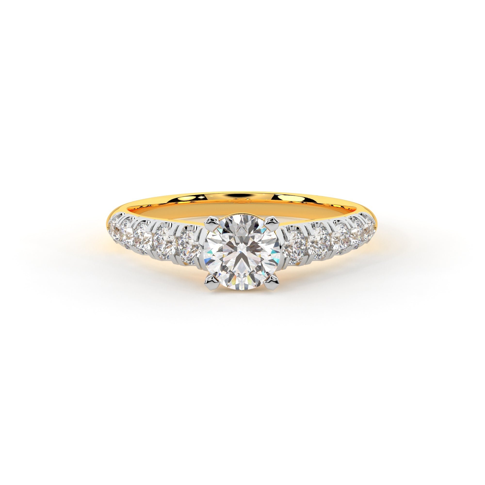 Stunning Clover Solitaire Ring