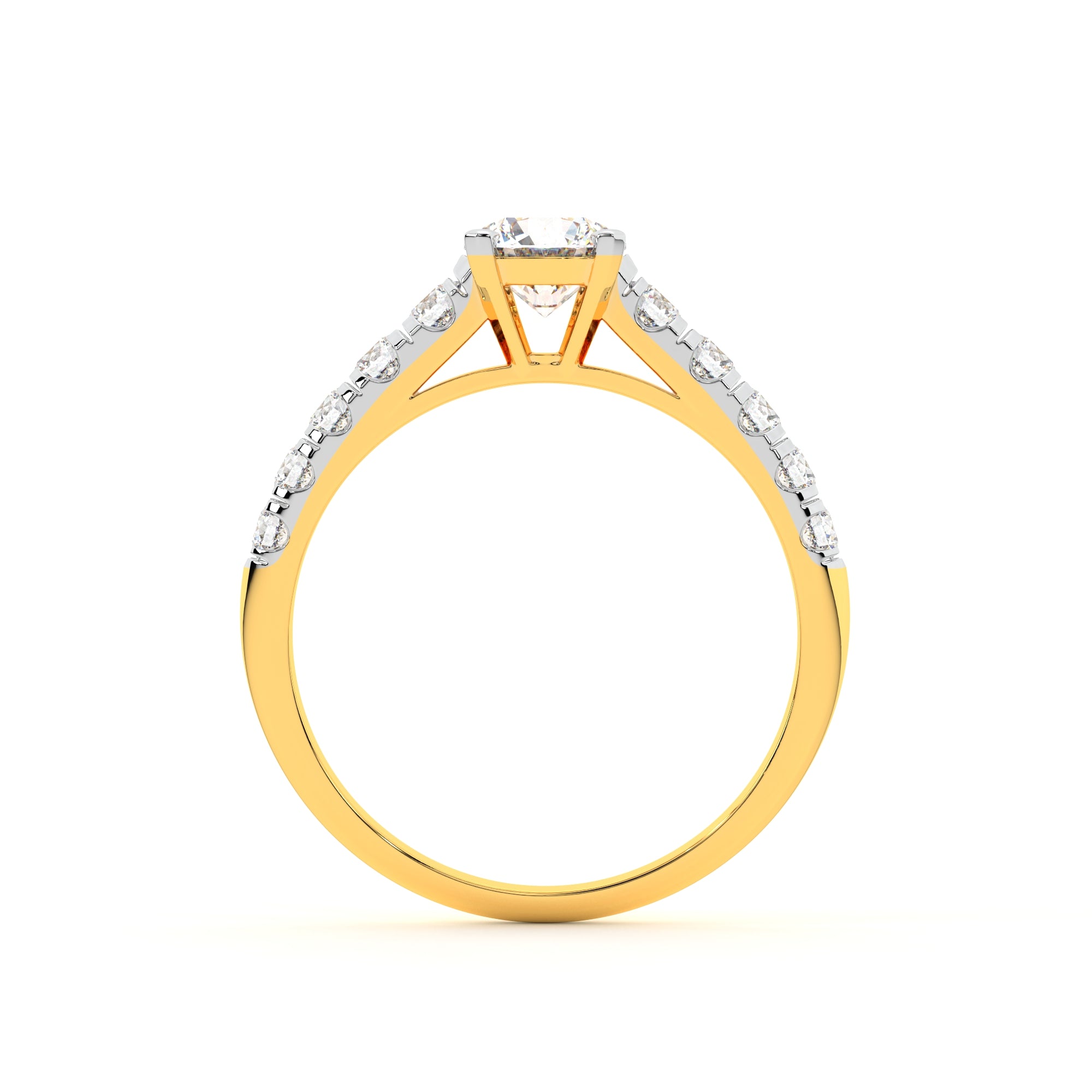 Stunning Clover Solitaire Ring