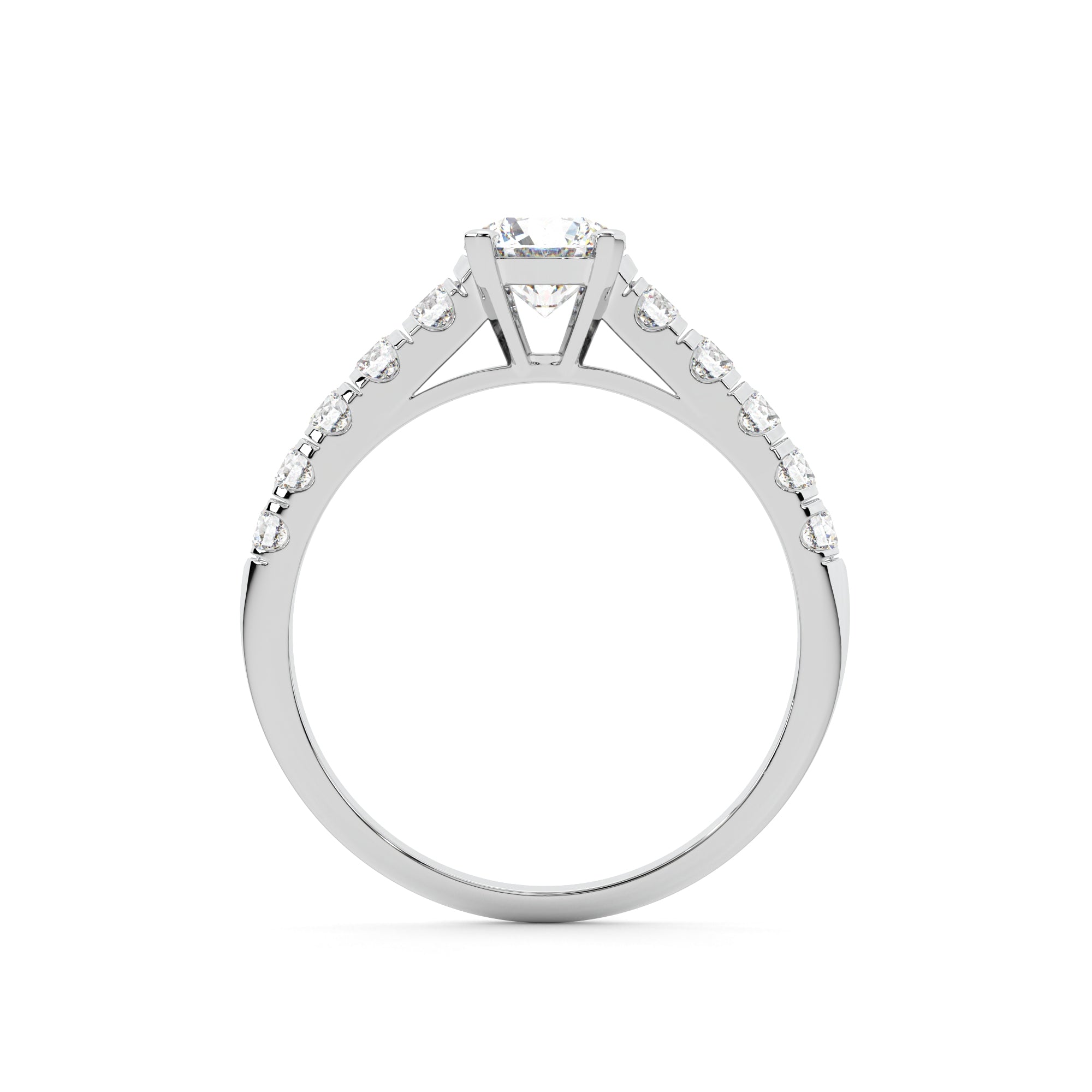 Stunning Clover Solitaire Ring