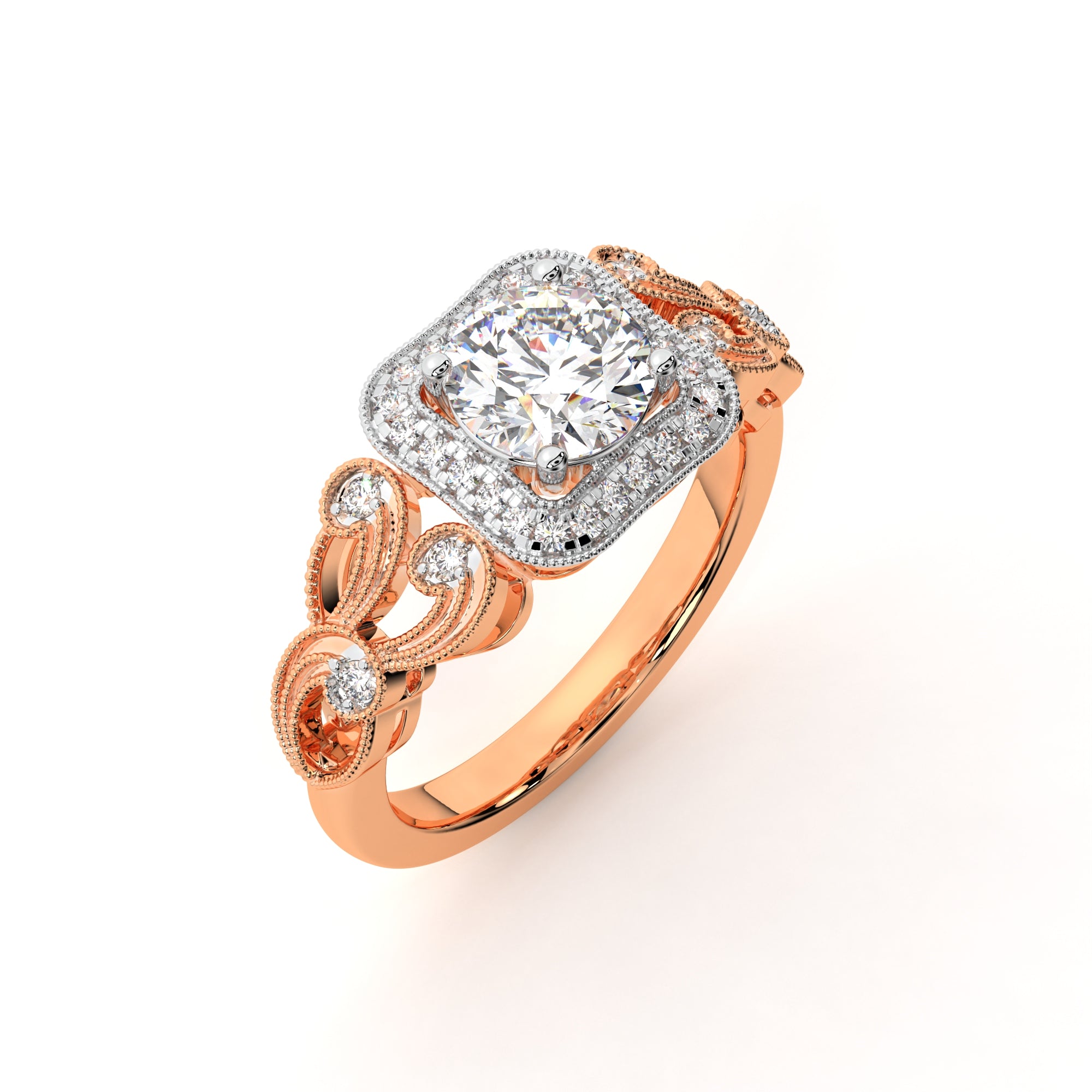 Sparkling Mehndi Designer Diamond Ring