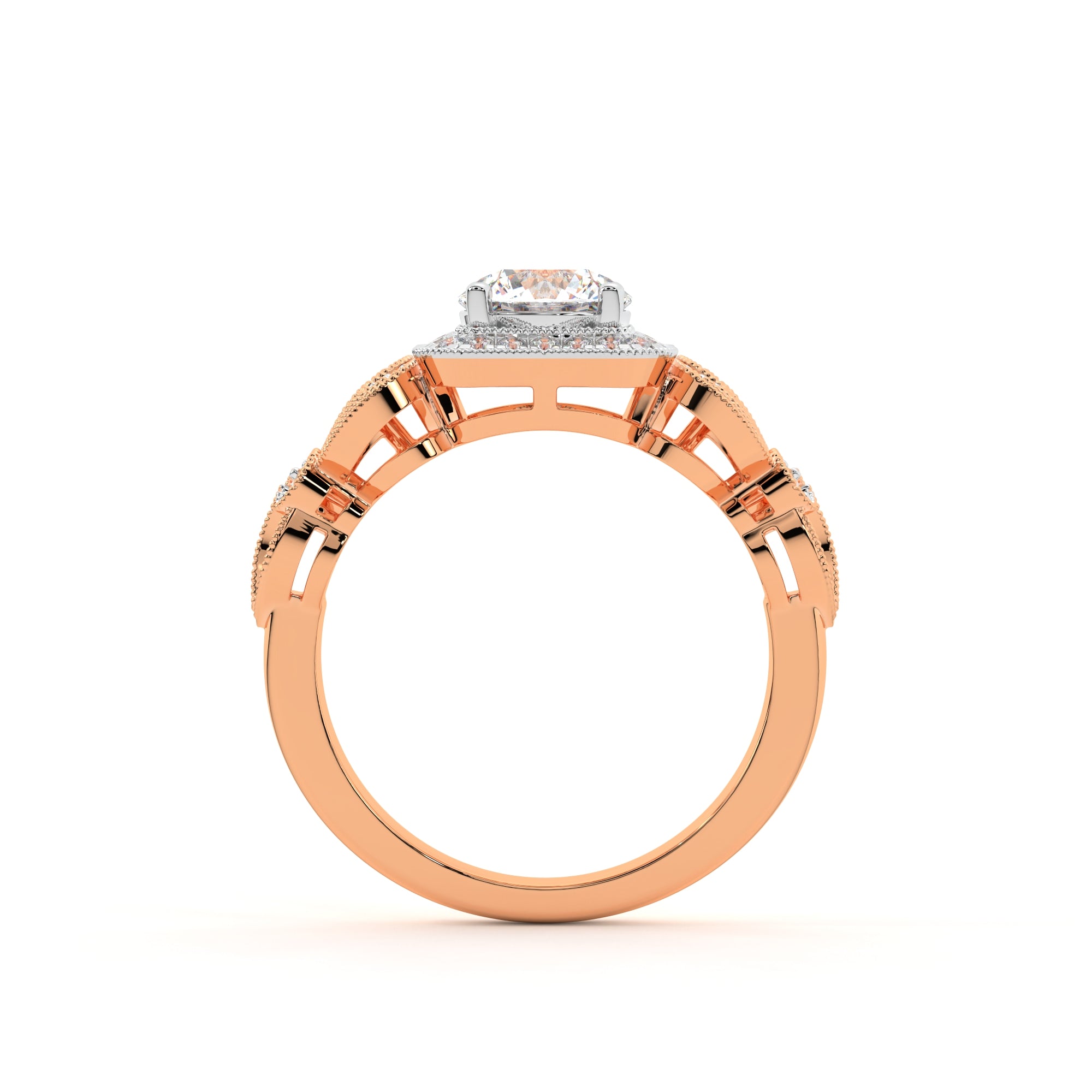 Sparkling Mehndi Designer Diamond Ring