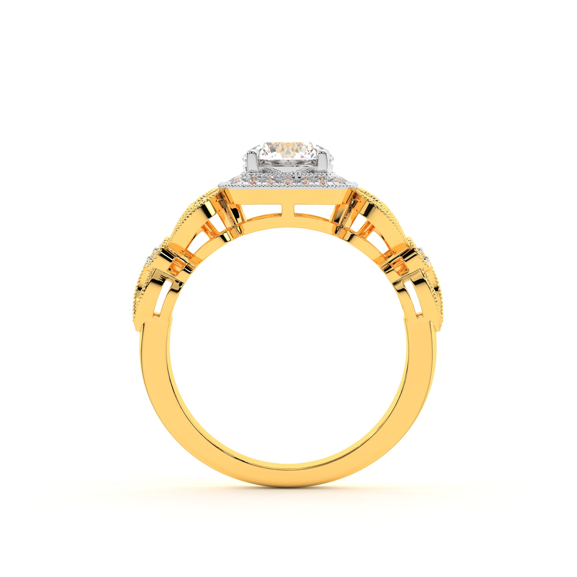 Sparkling Mehndi Designer Diamond Ring