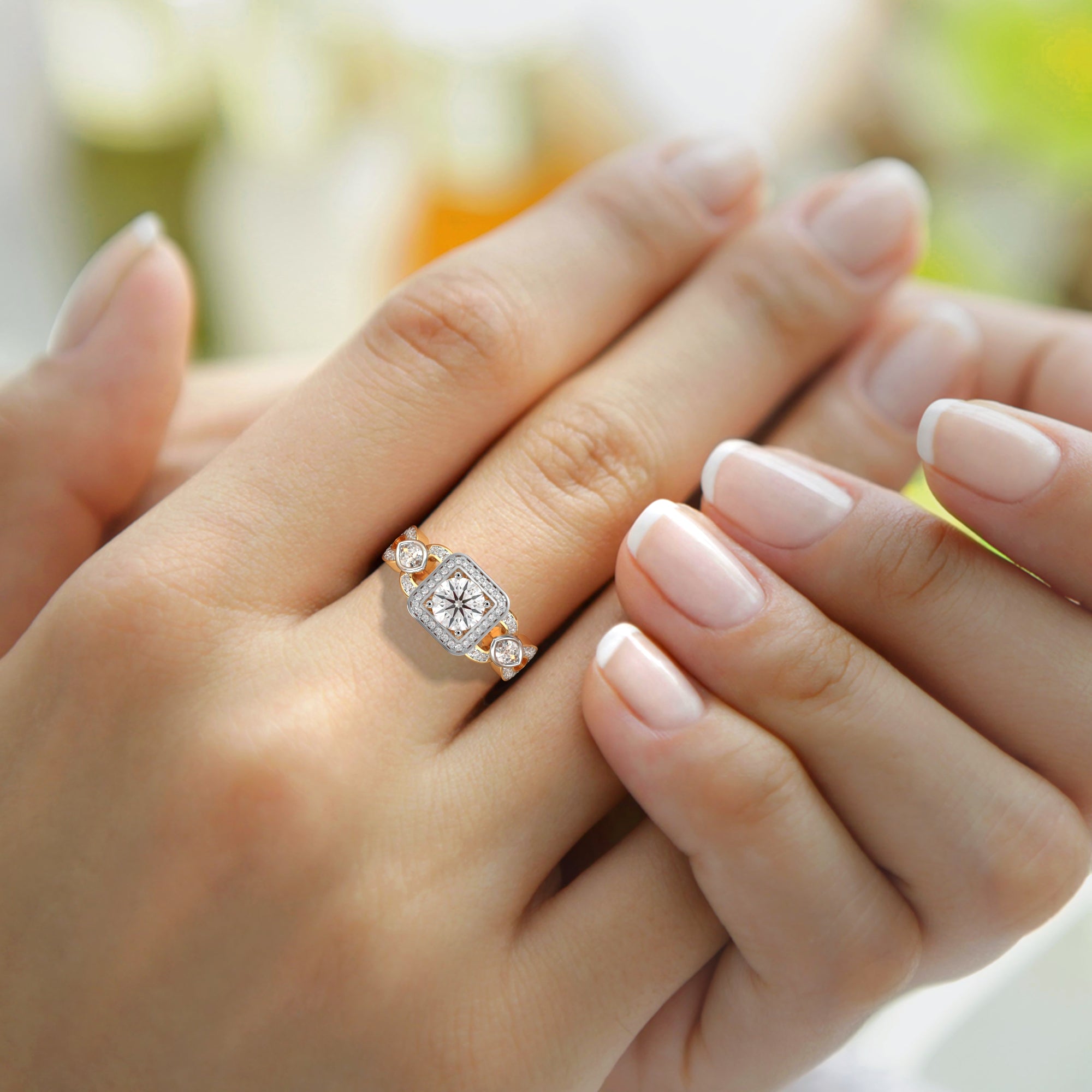 Mesmerizing Moonbeam Halo Ring