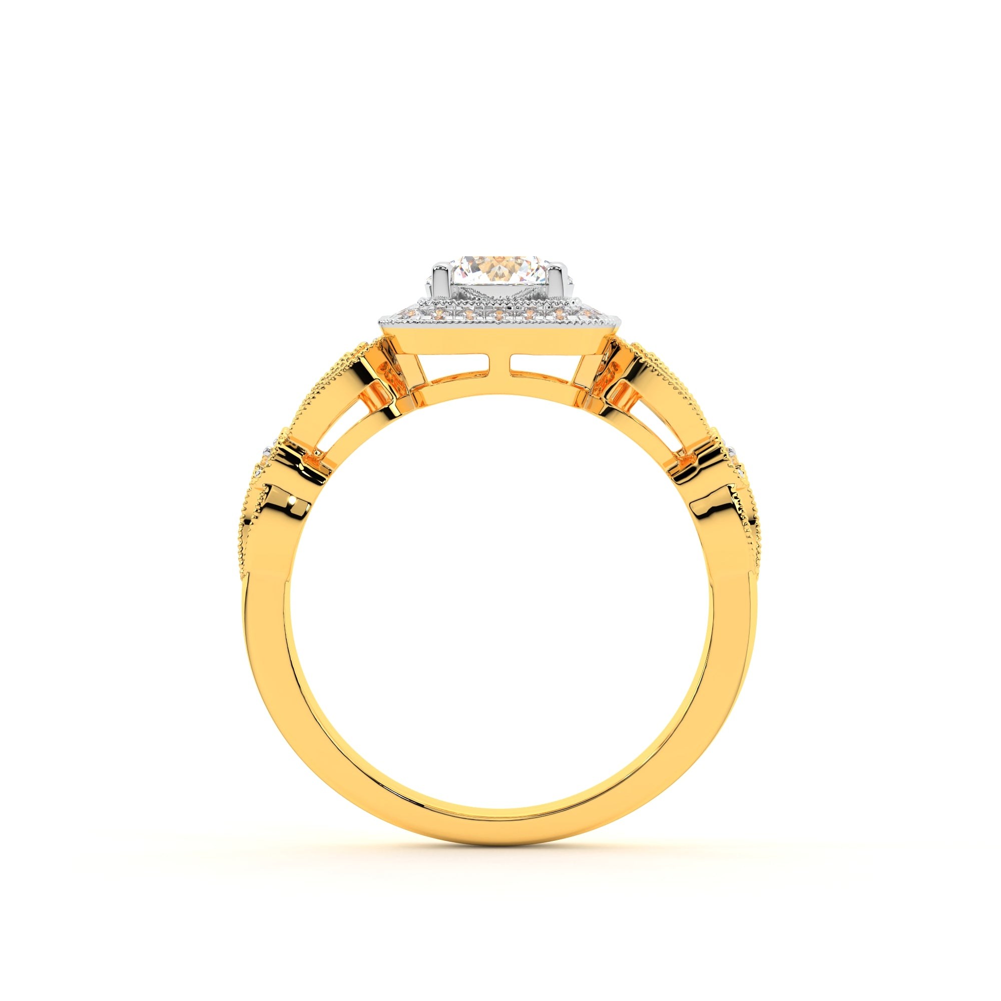 Enchanted Promise Halo Solitaire Ring