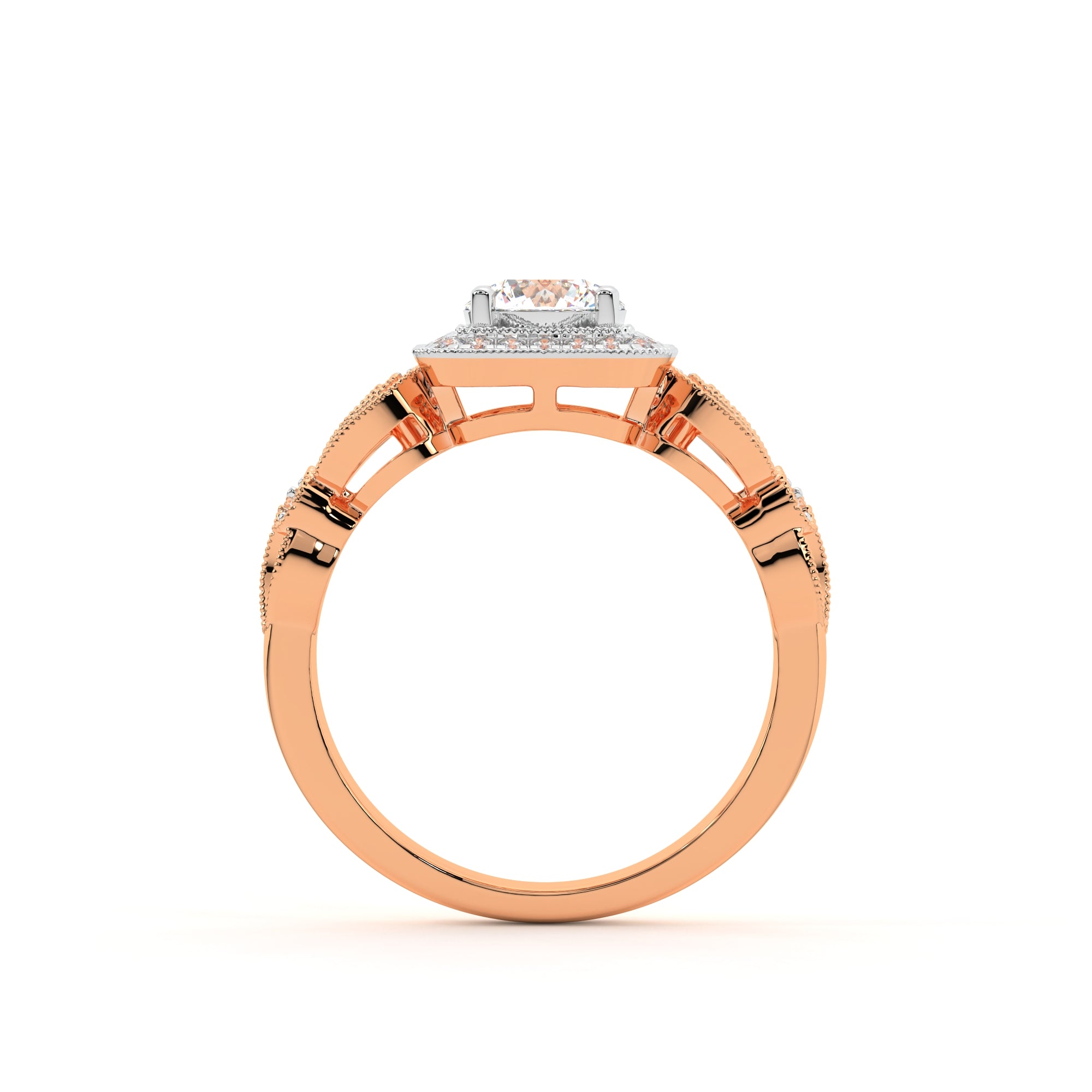 Enchanted Promise Halo Solitaire Ring