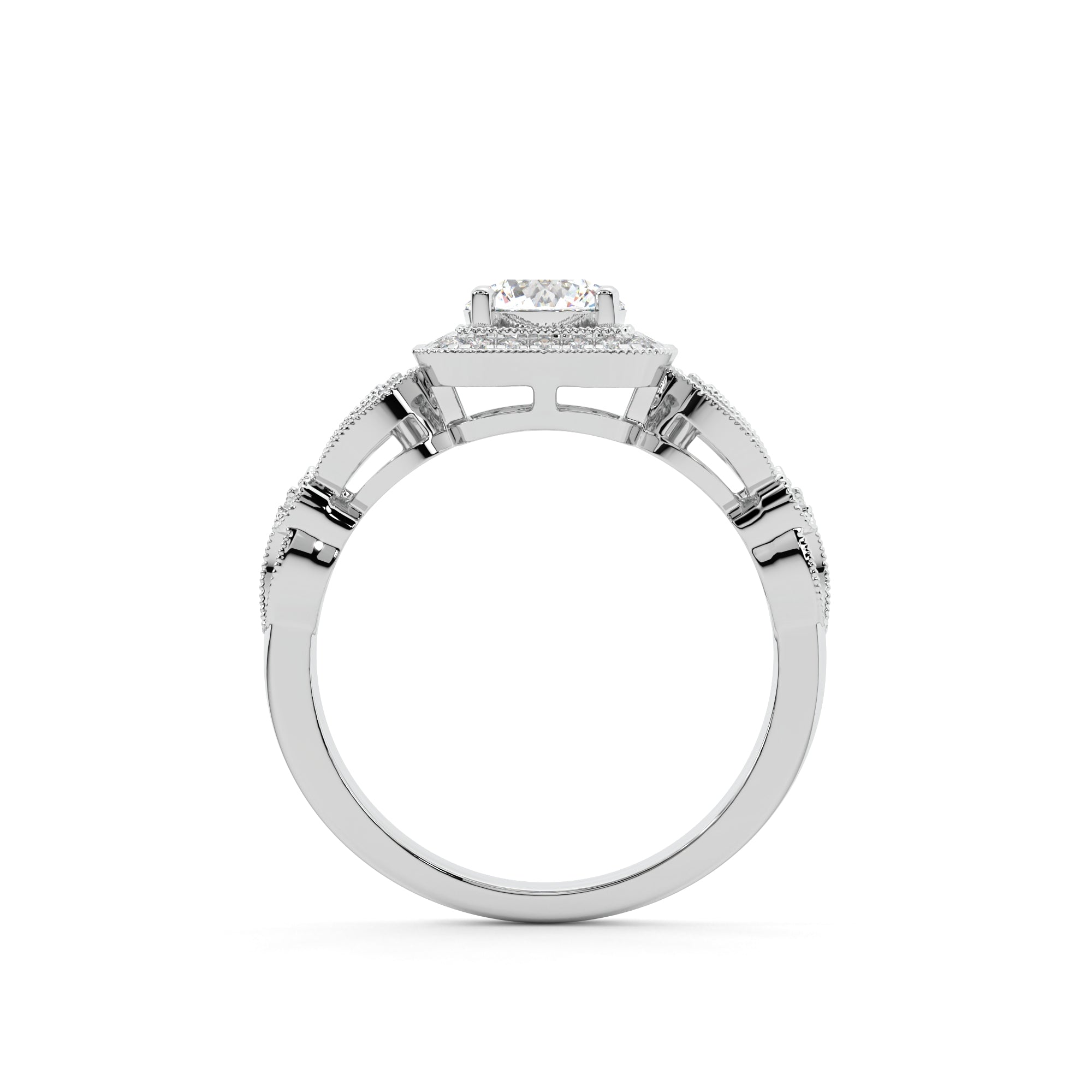 Enchanted Promise Halo Solitaire Ring