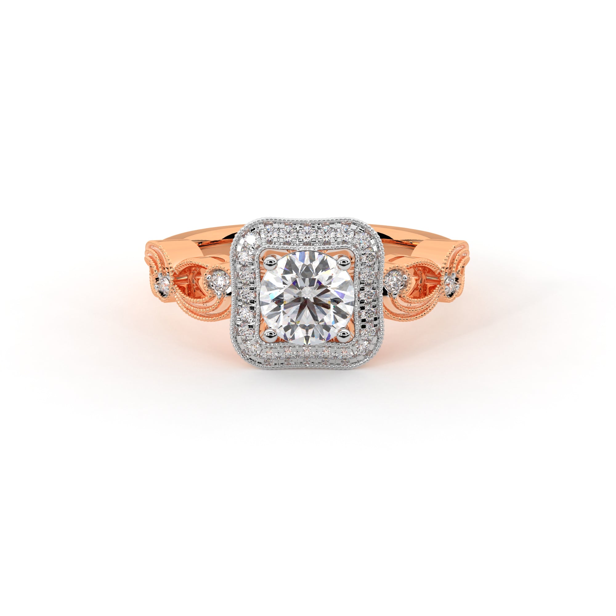 Enchanted Promise Halo Solitaire Ring