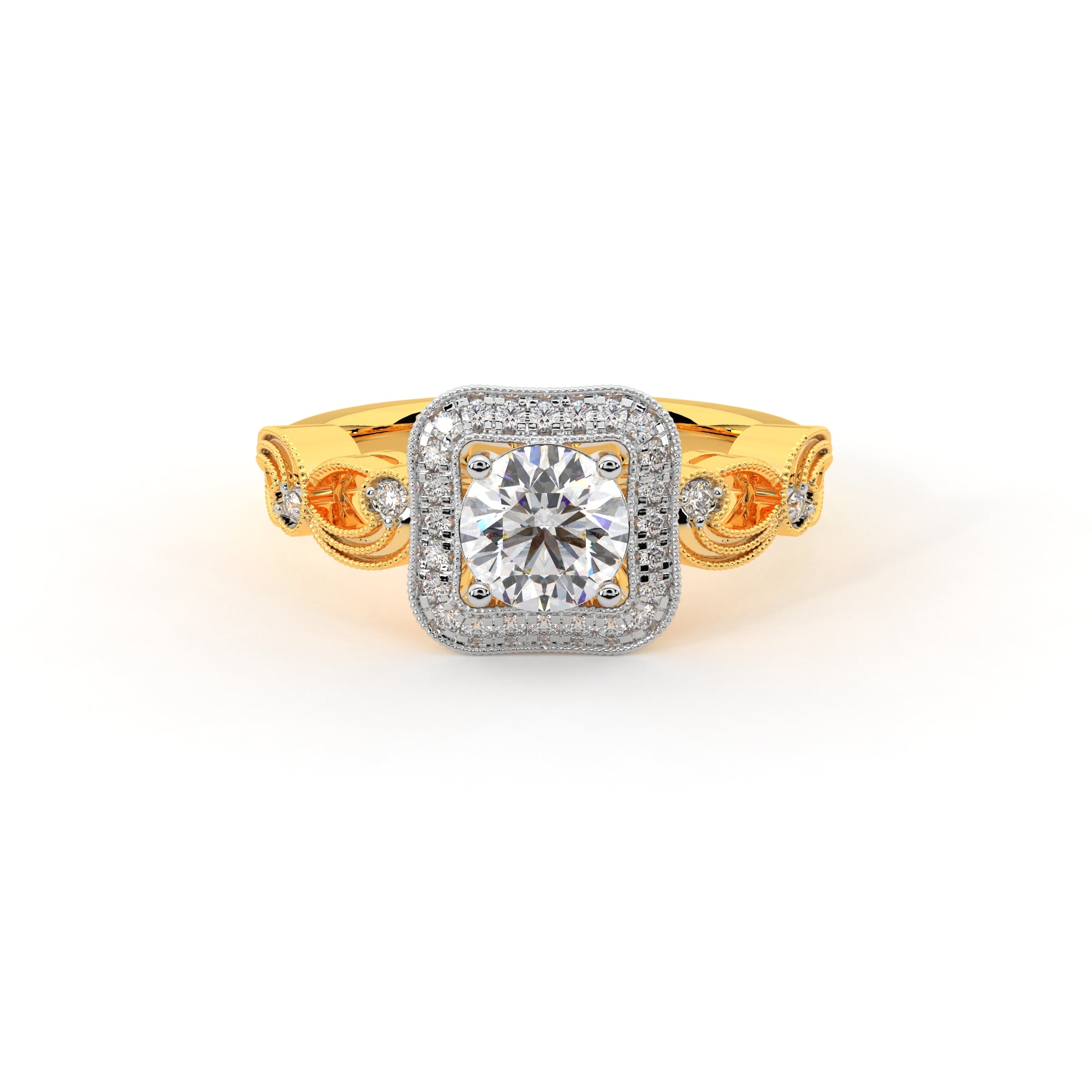 Enchanted Promise Halo Solitaire Ring