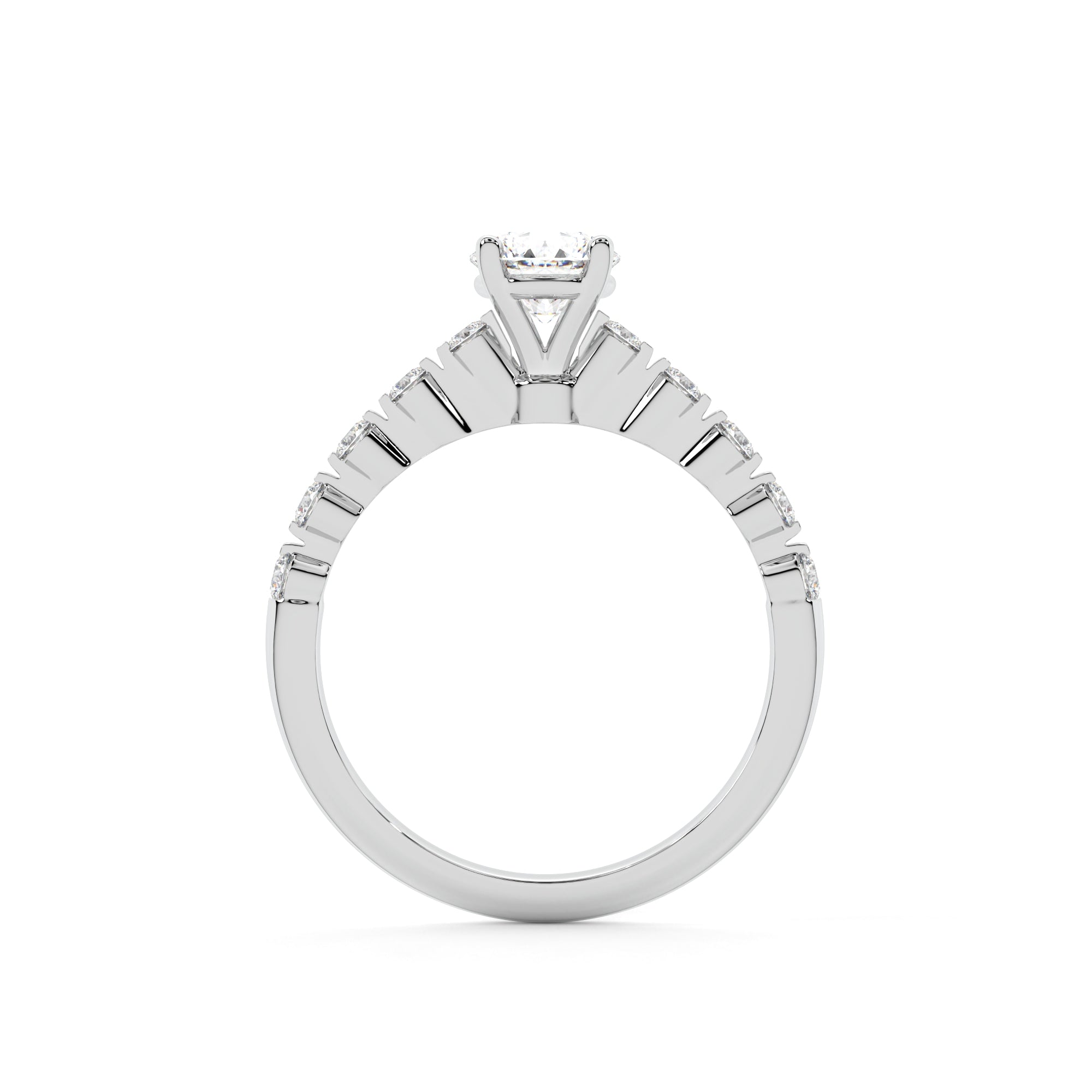 Alluring Beaded Solitaire Ring