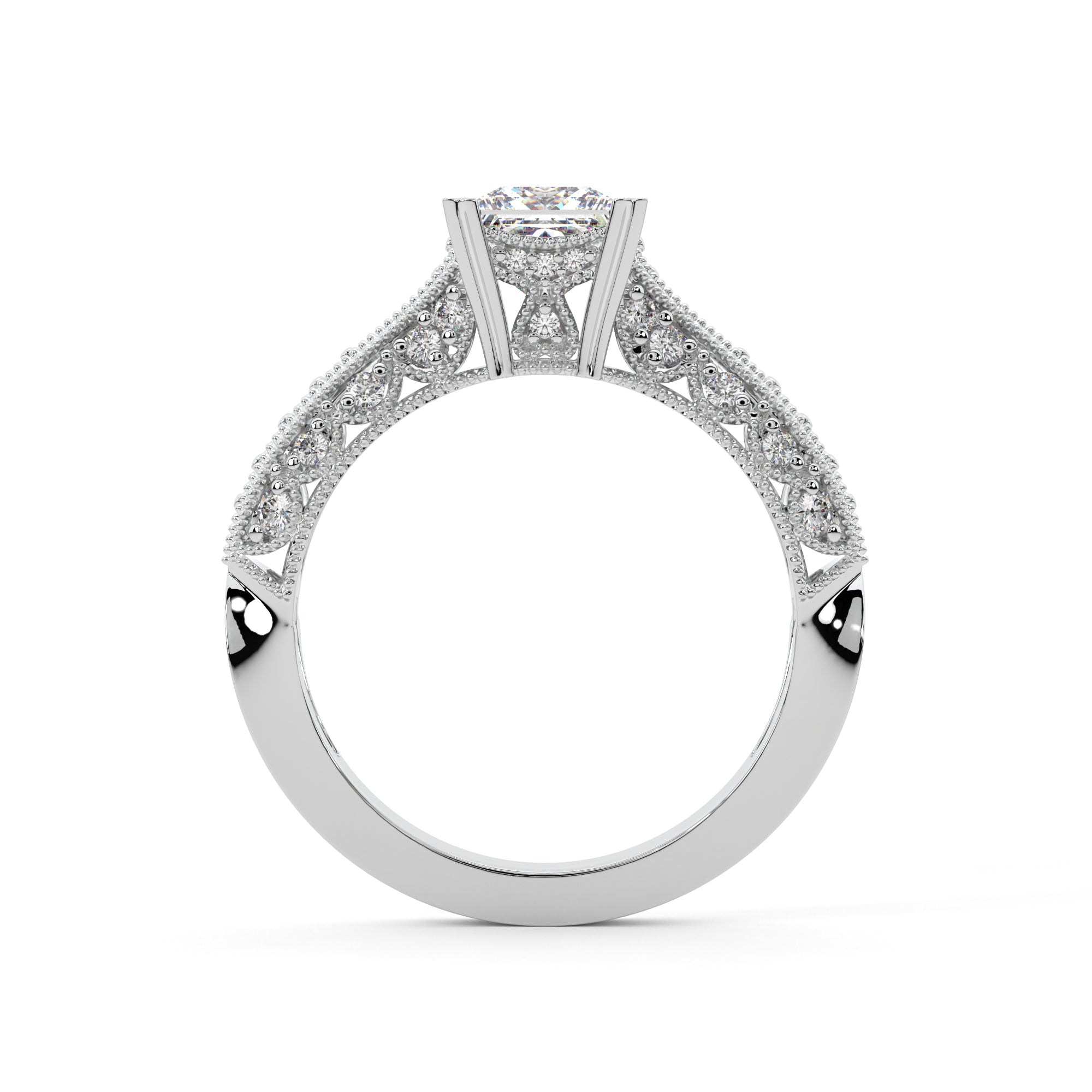 Majestic Princess Cut Solitaire Ring