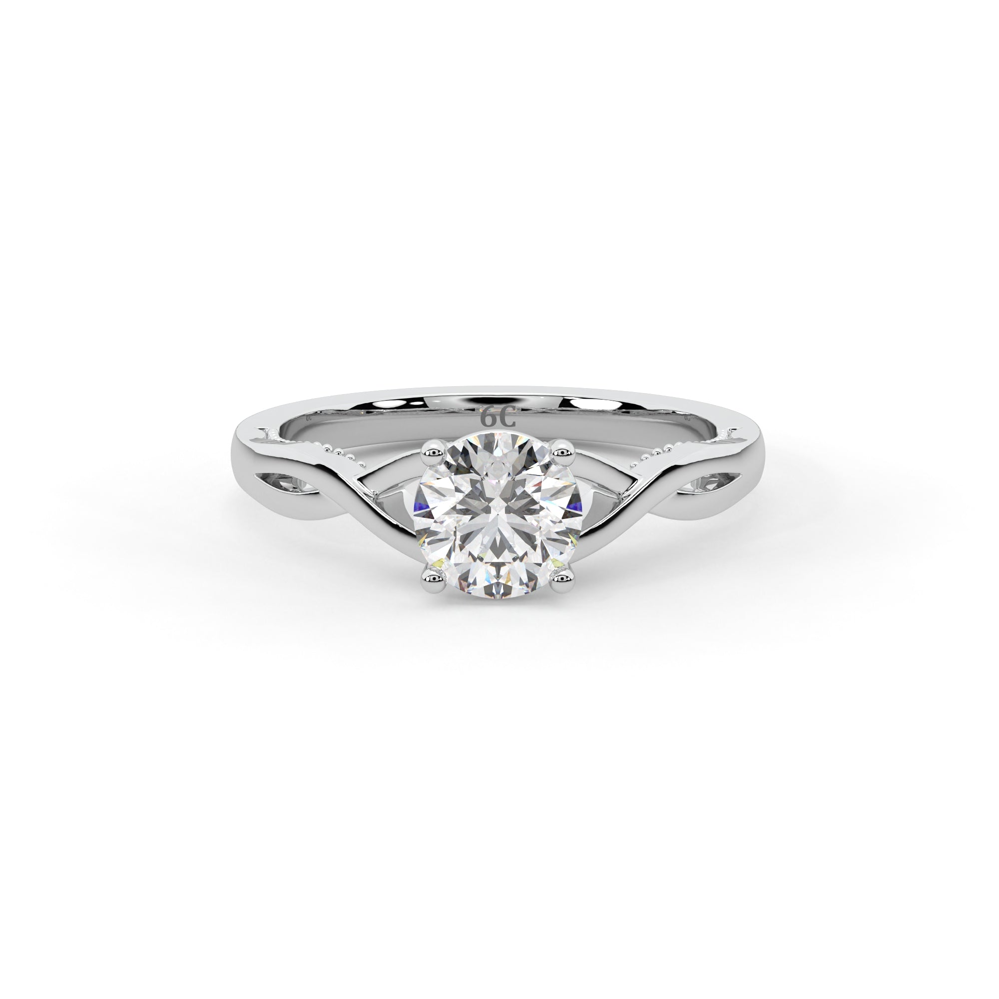 Intertwined Love Solitaire Ring