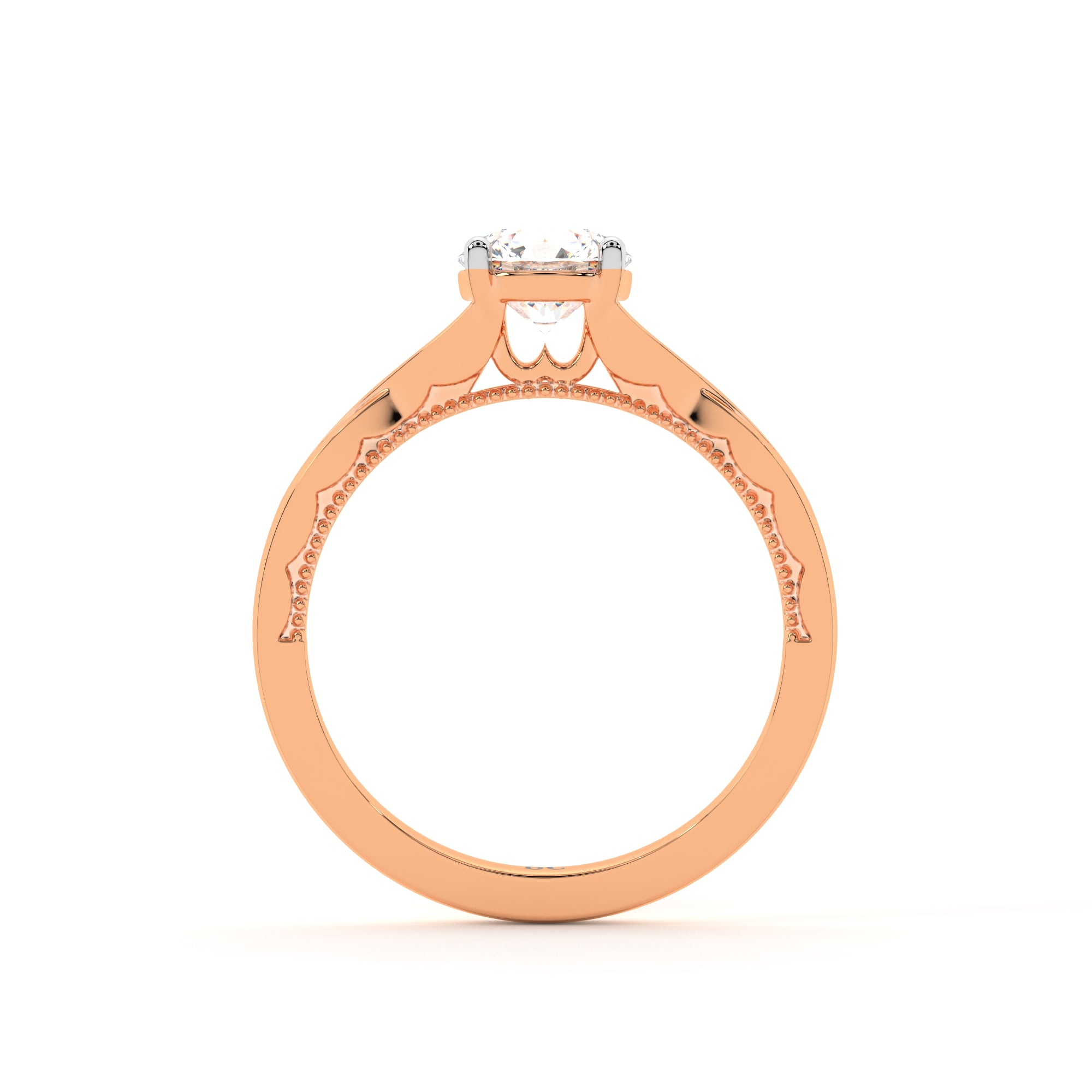 Intertwined Love Solitaire Ring