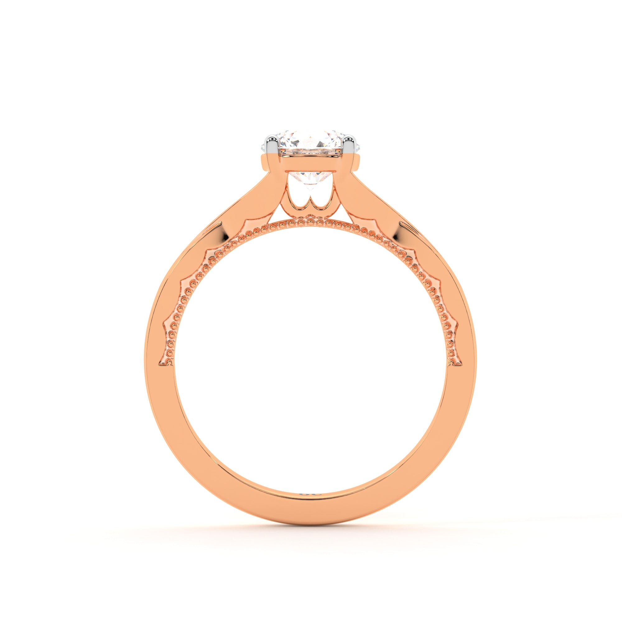 Intertwined Love Solitaire Ring