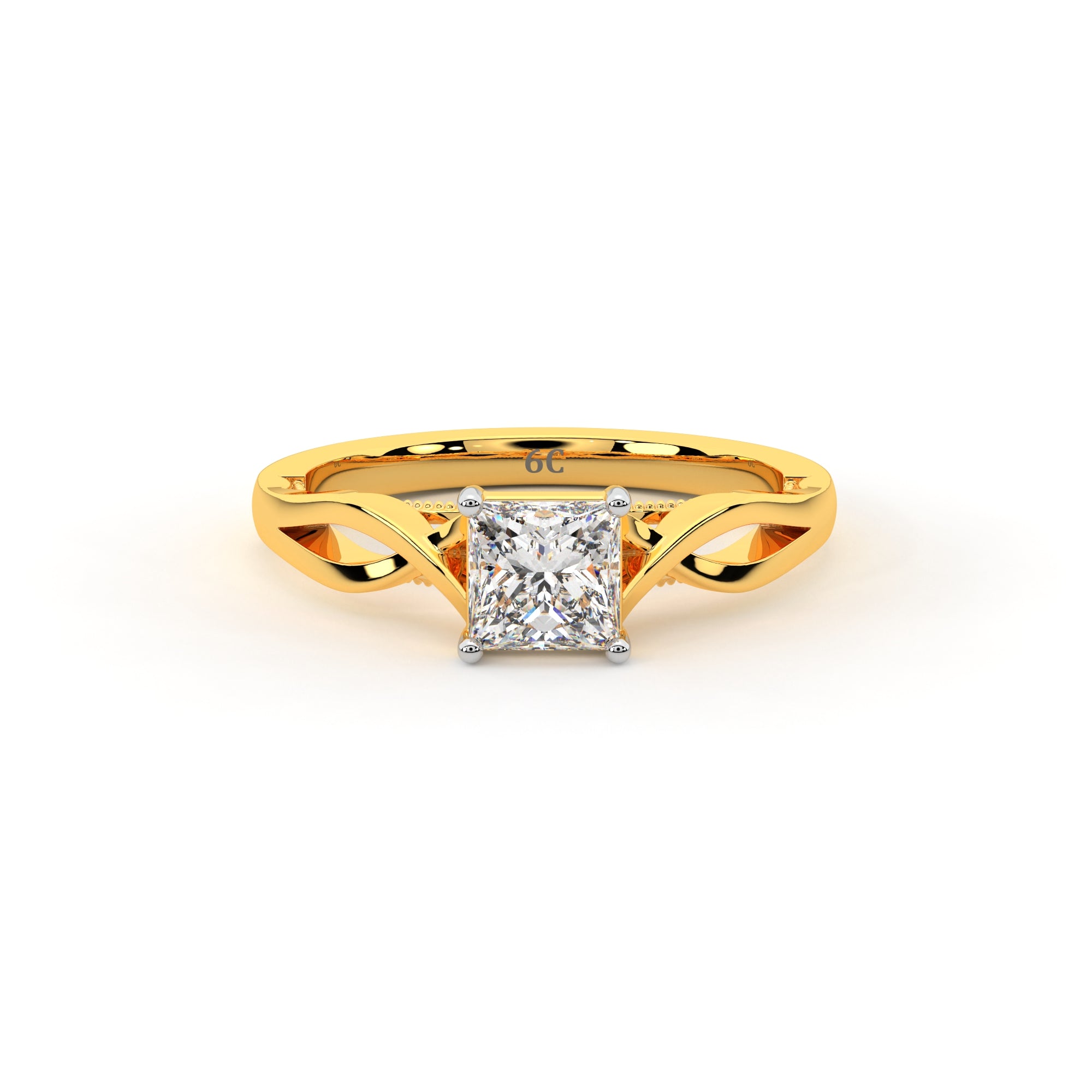 Princess Solitaire Ring