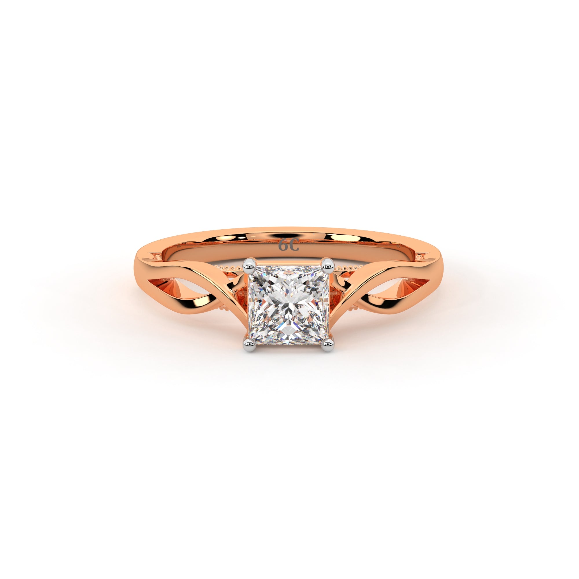 Princess Solitaire Ring