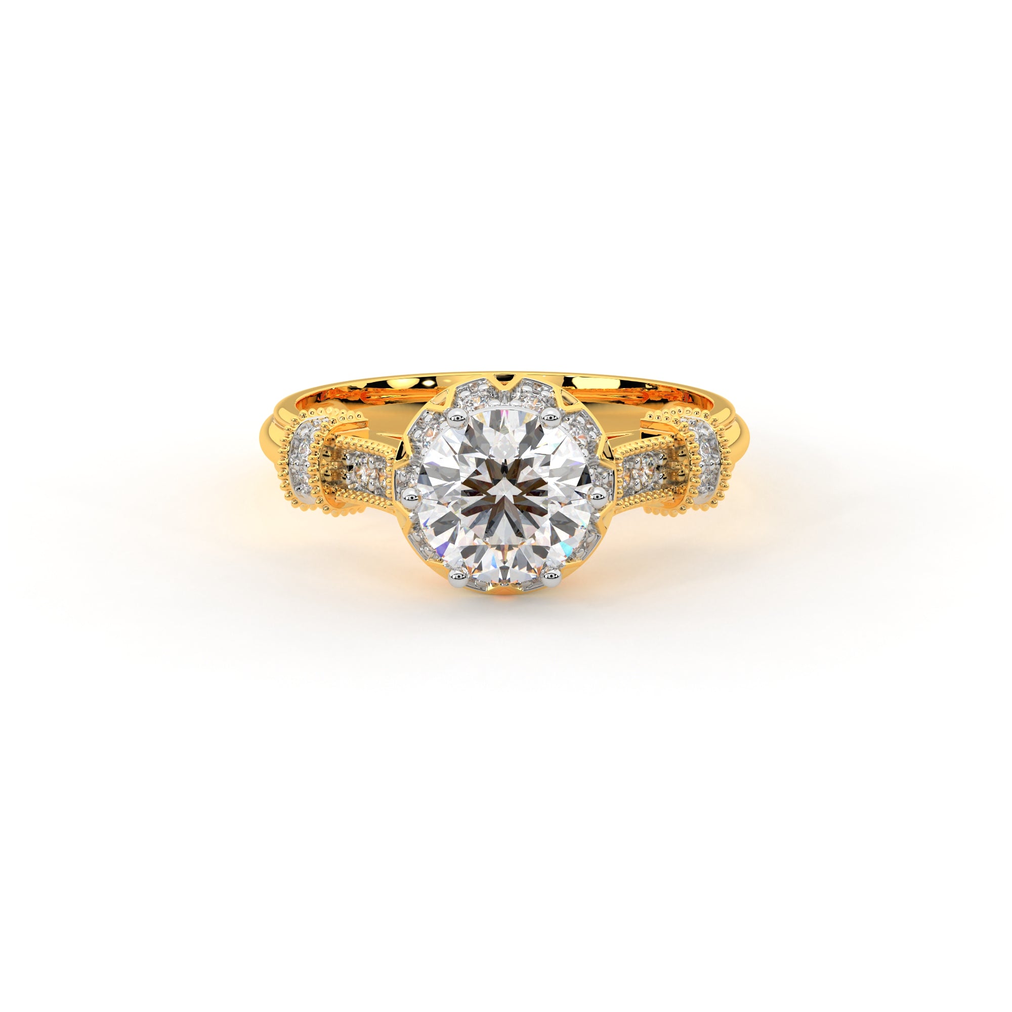 Halo Solitaire Ring