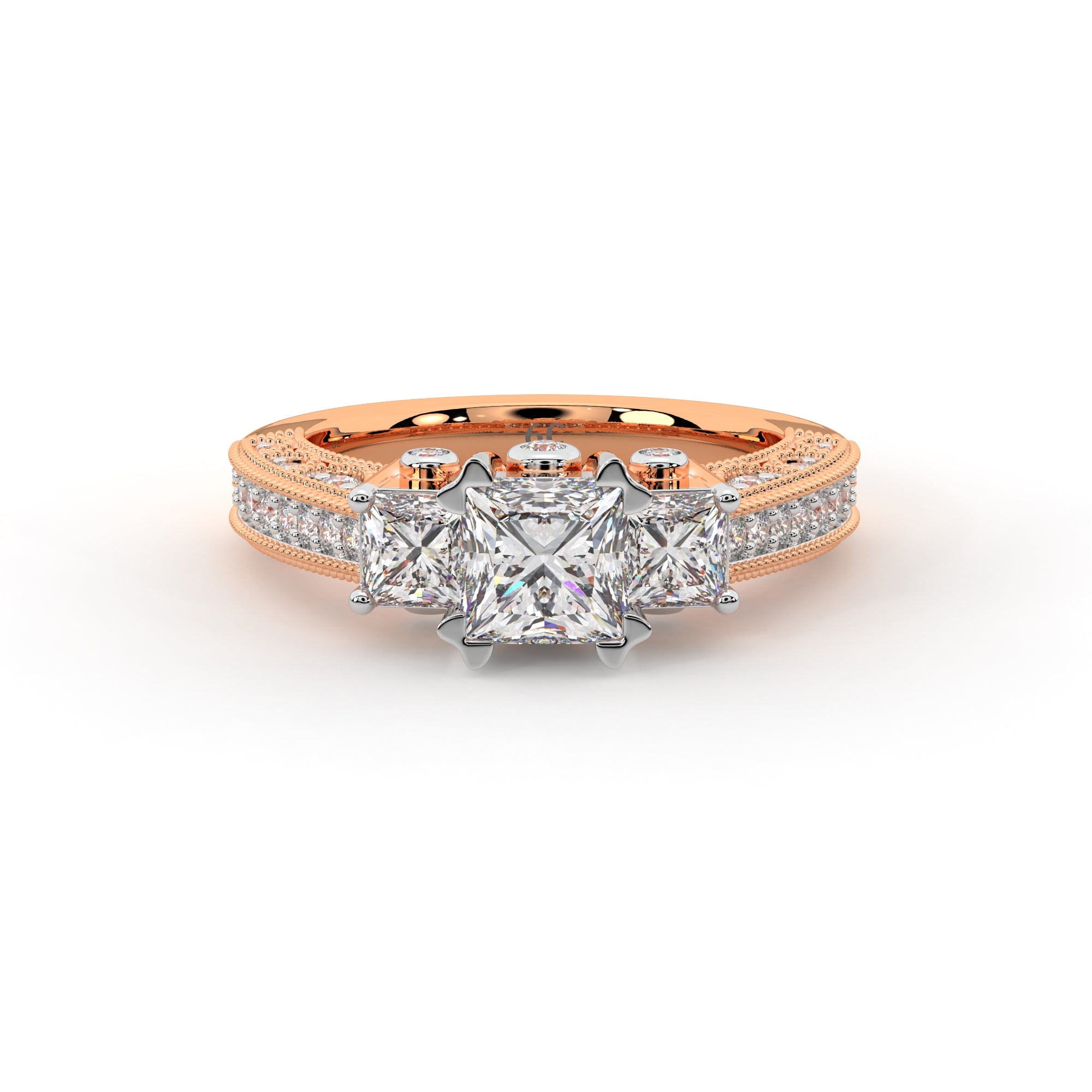 Radiant Triad Diamond Ring