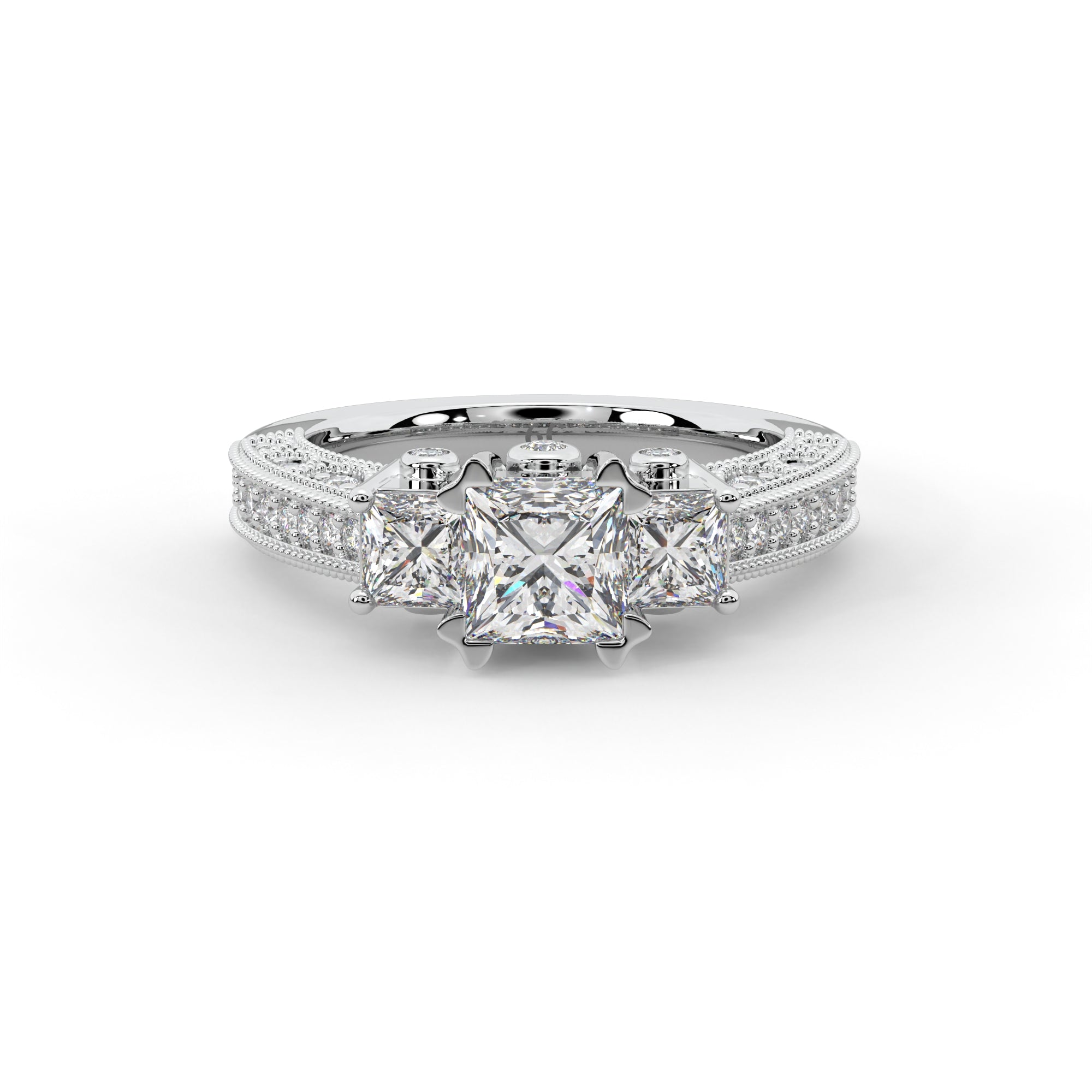 Radiant Triad Diamond Ring