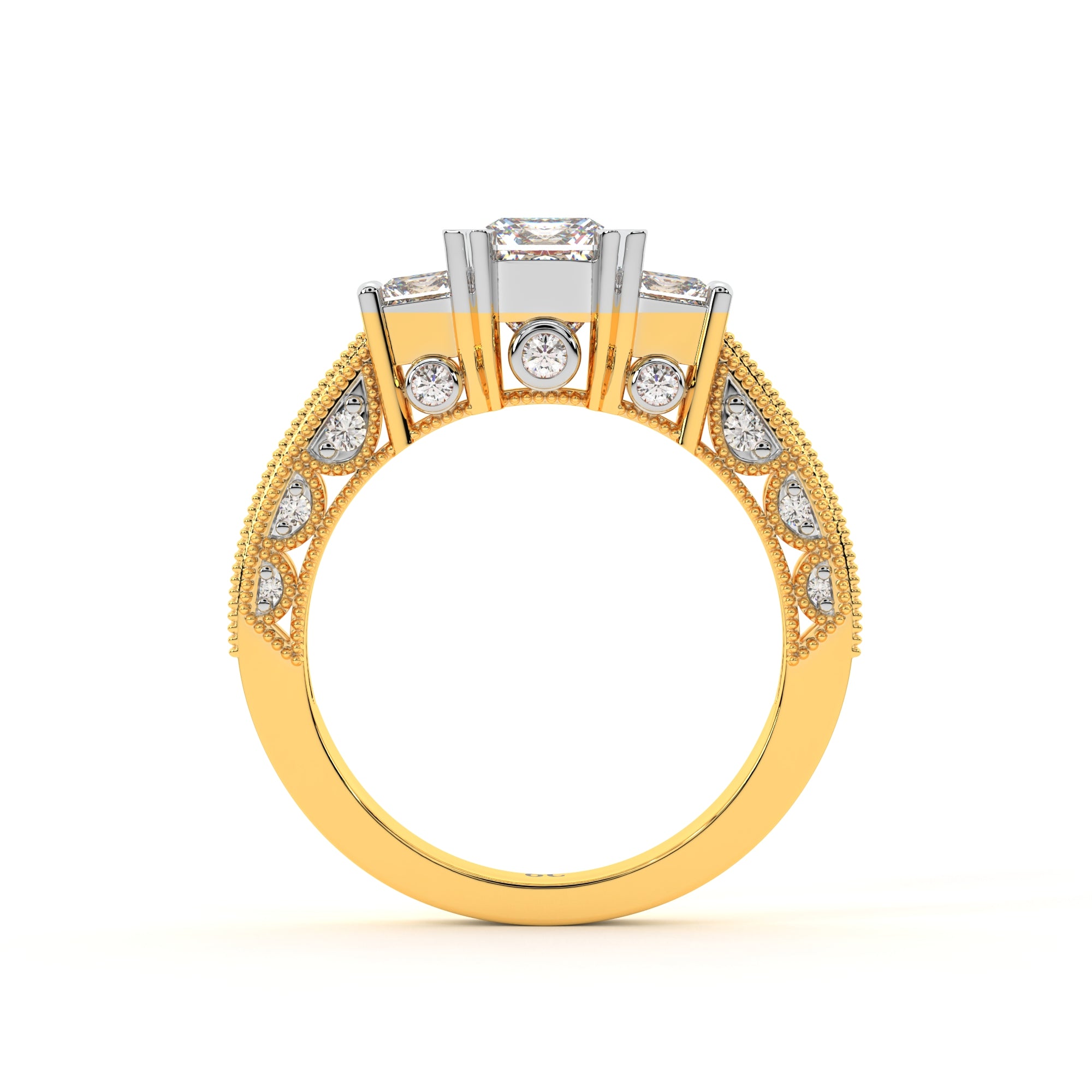 Radiant Triad Diamond Ring