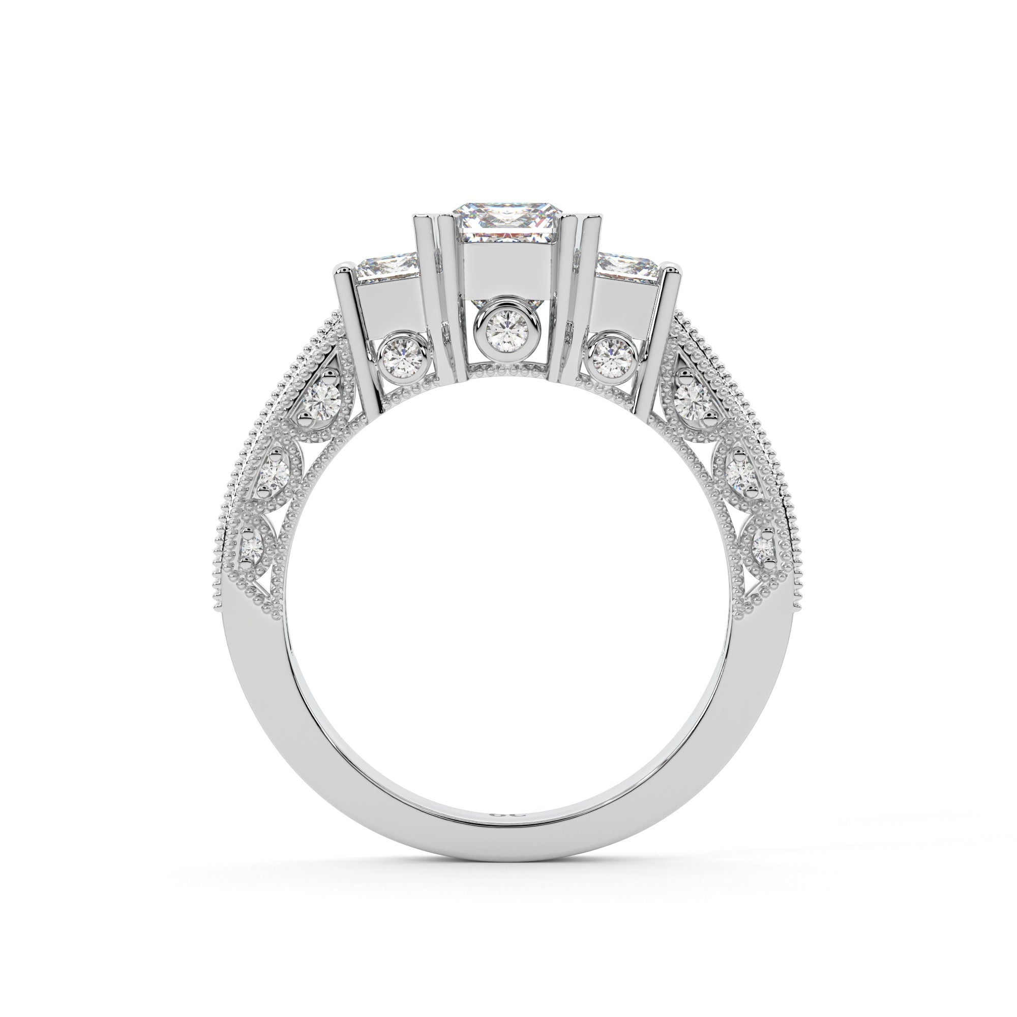 Radiant Triad Diamond Ring