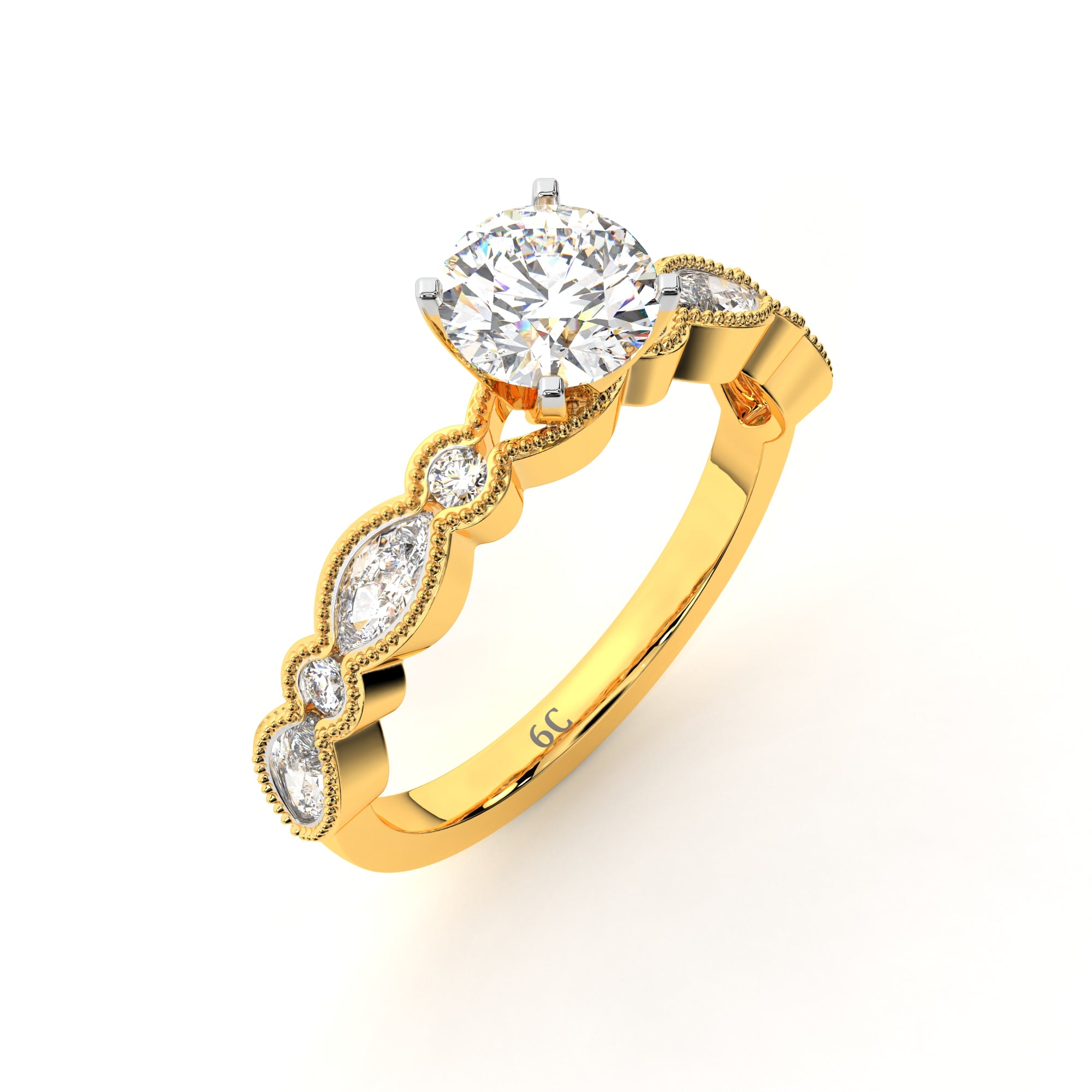 Enchanted Crown Solitaire Ring