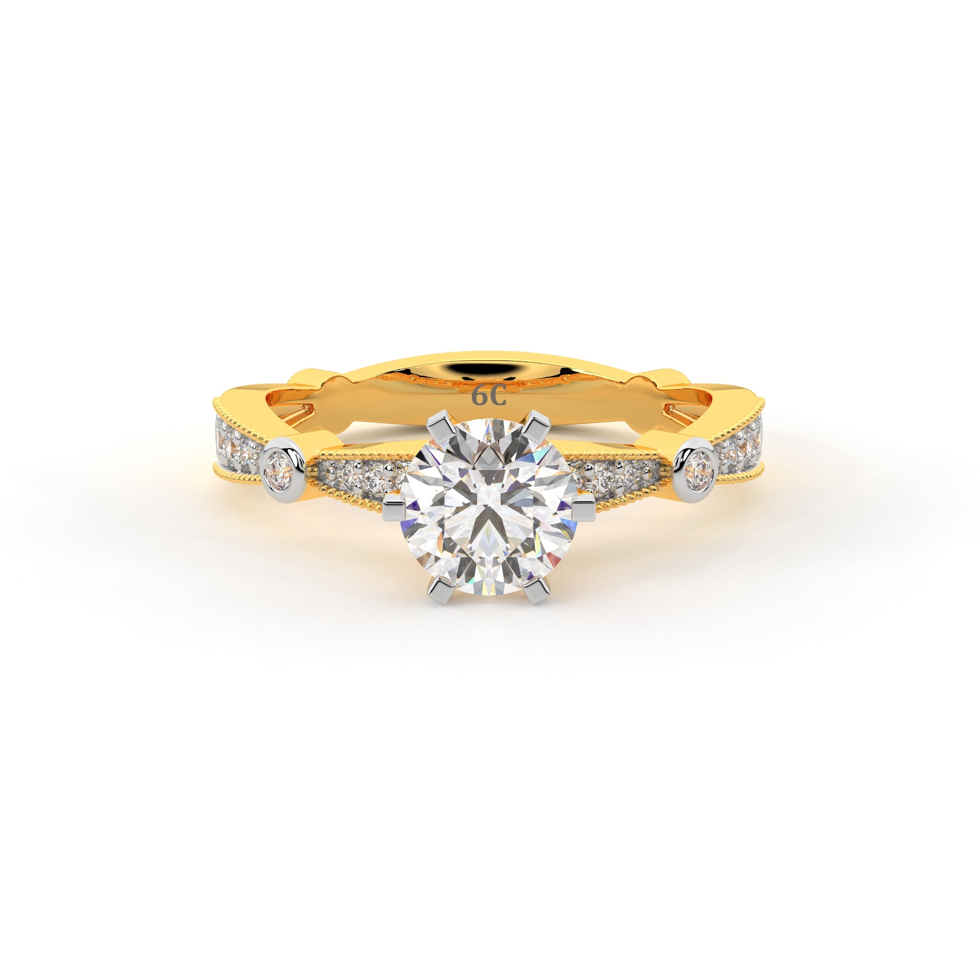 Timeless Crowned Diamond Ring