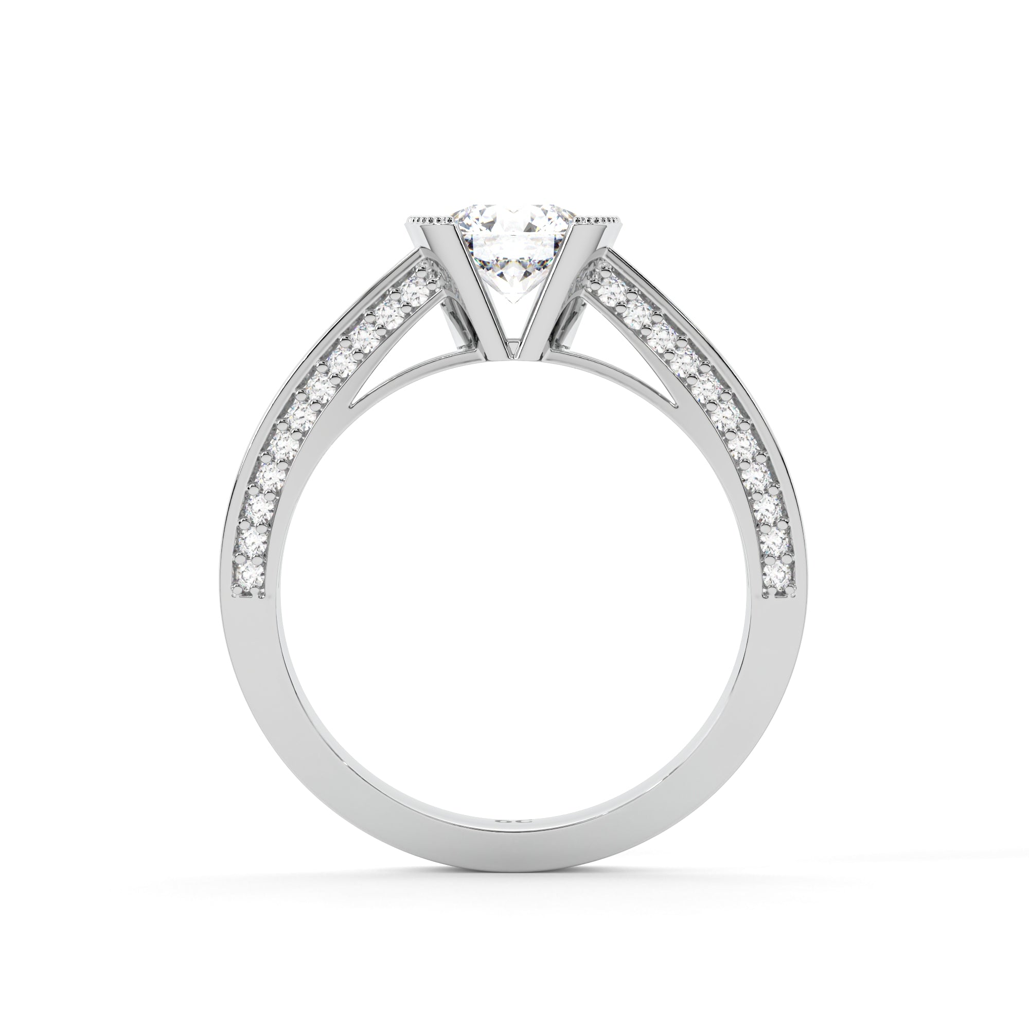 Majestic Crown Setting Diamond Ring
