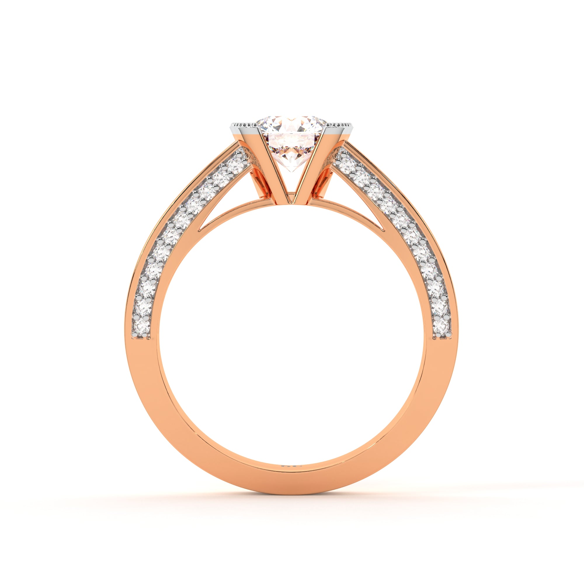 Majestic Crown Setting Diamond Ring