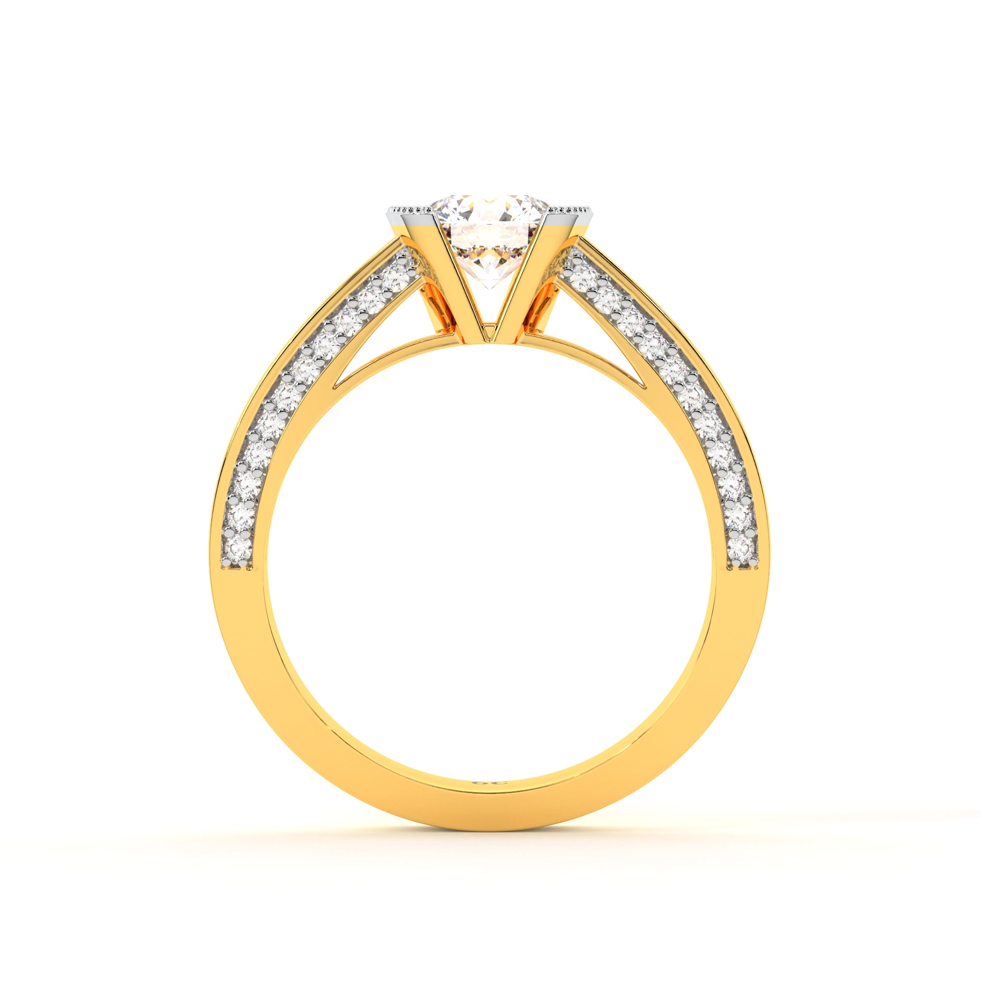 Majestic Crown Setting Diamond Ring