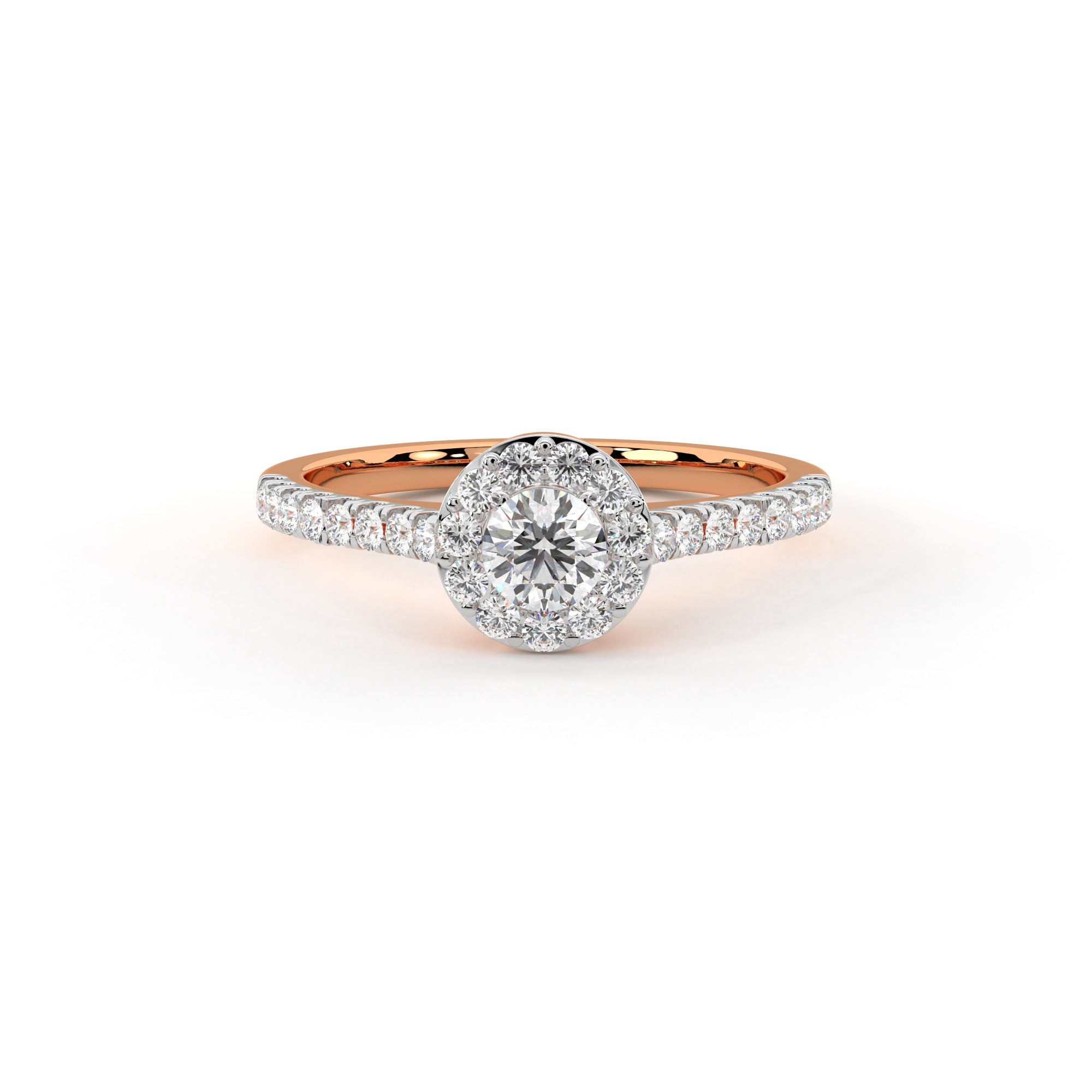 Sparkling Beaded Solitaire Ring