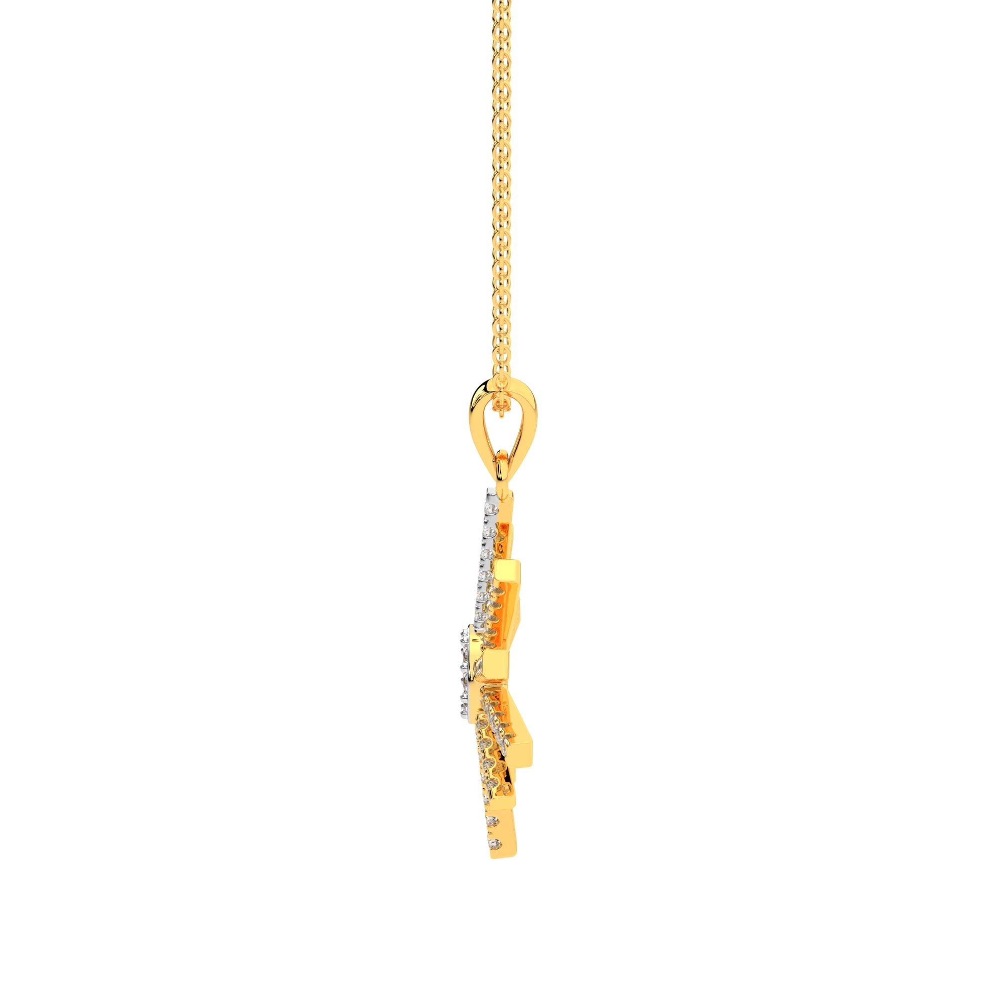 Sunlit Radiance Diamond Pendant (Yellow Gold)