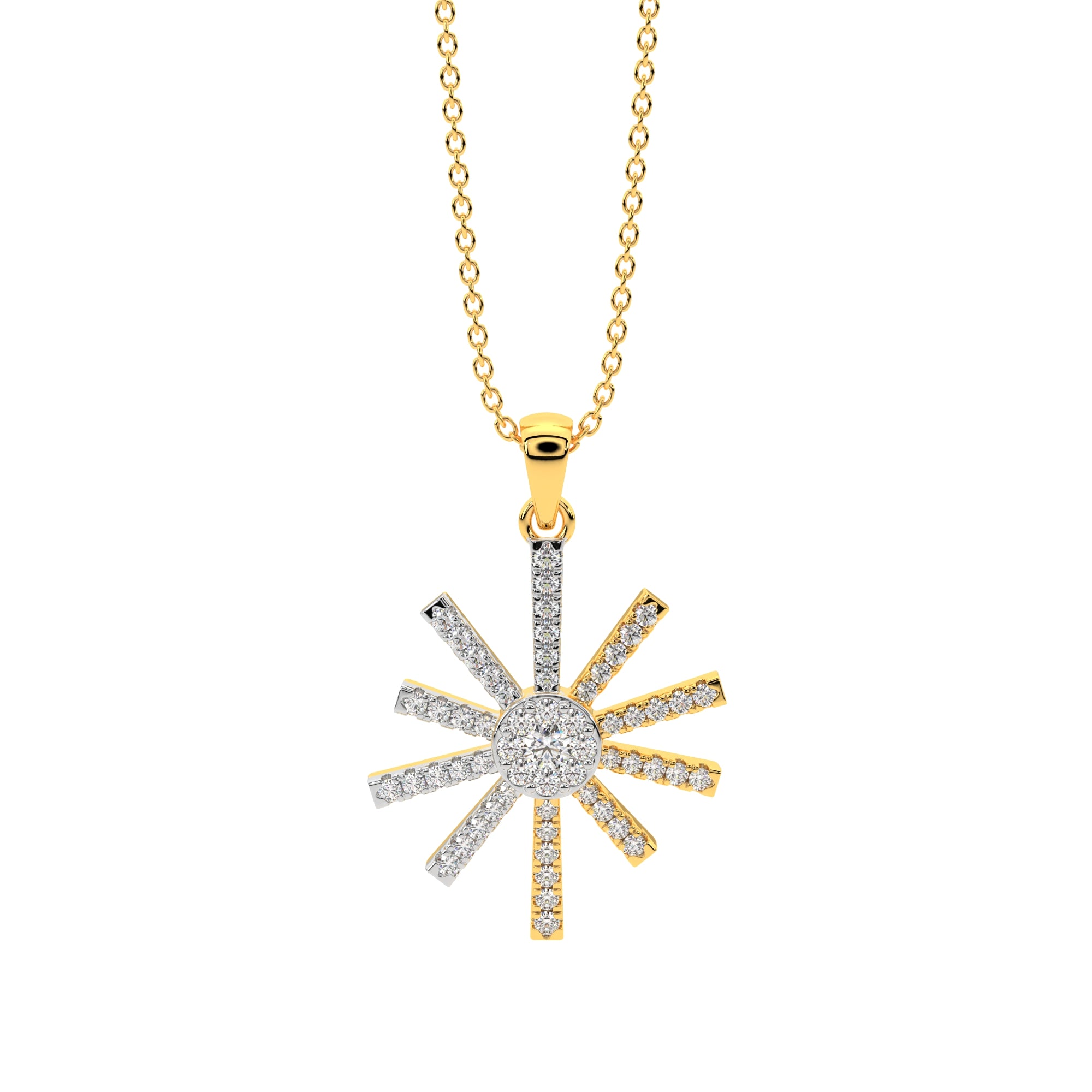 Sunlit Radiance Diamond Pendant