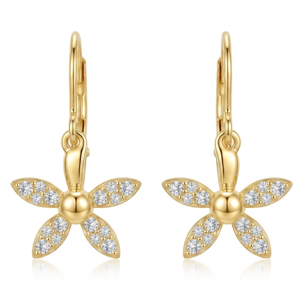 The6C Blossom Glow Diamond Drop Earrings