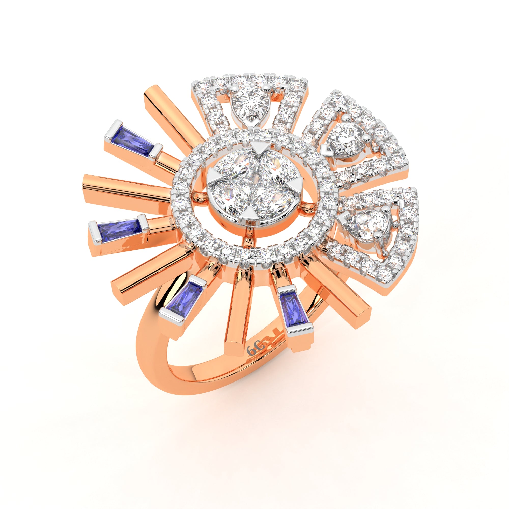 Guardian Grace Diamond Umbrella Ring (Rose Gold)