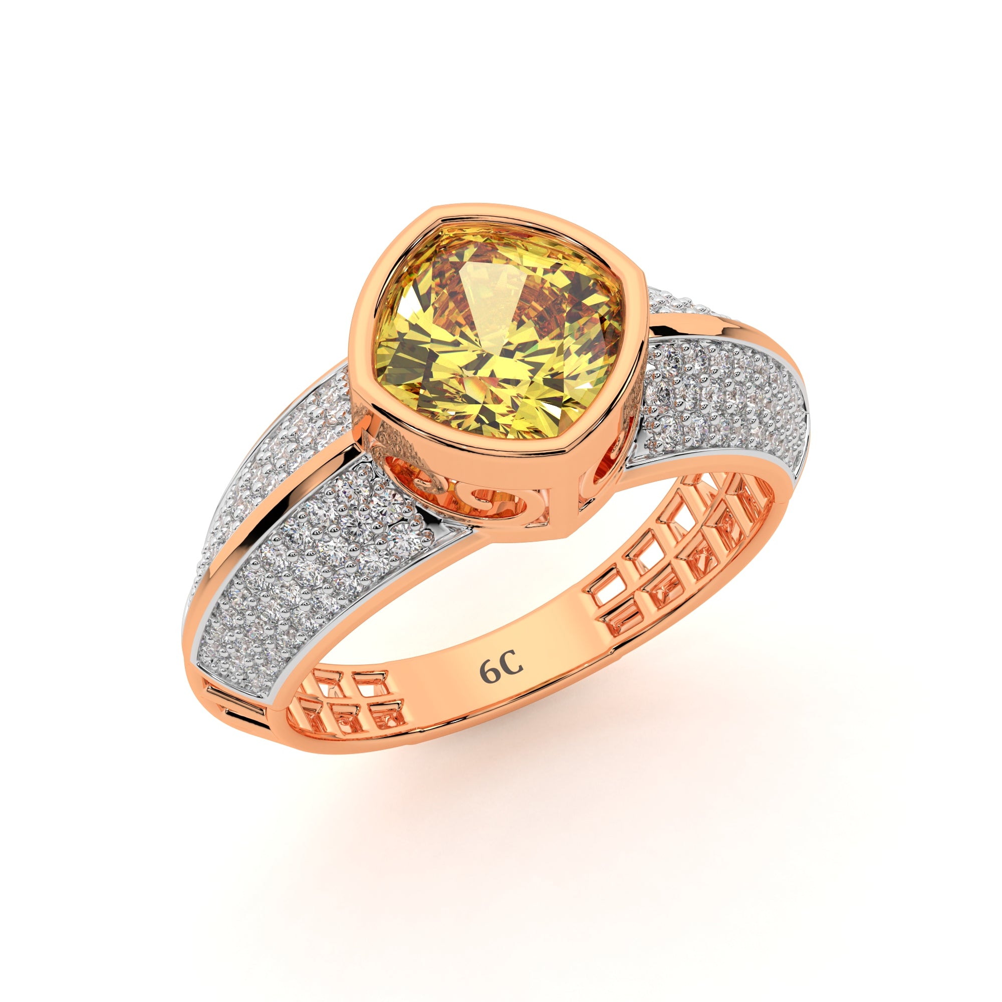 Enduring Cushion Diamond Ring
