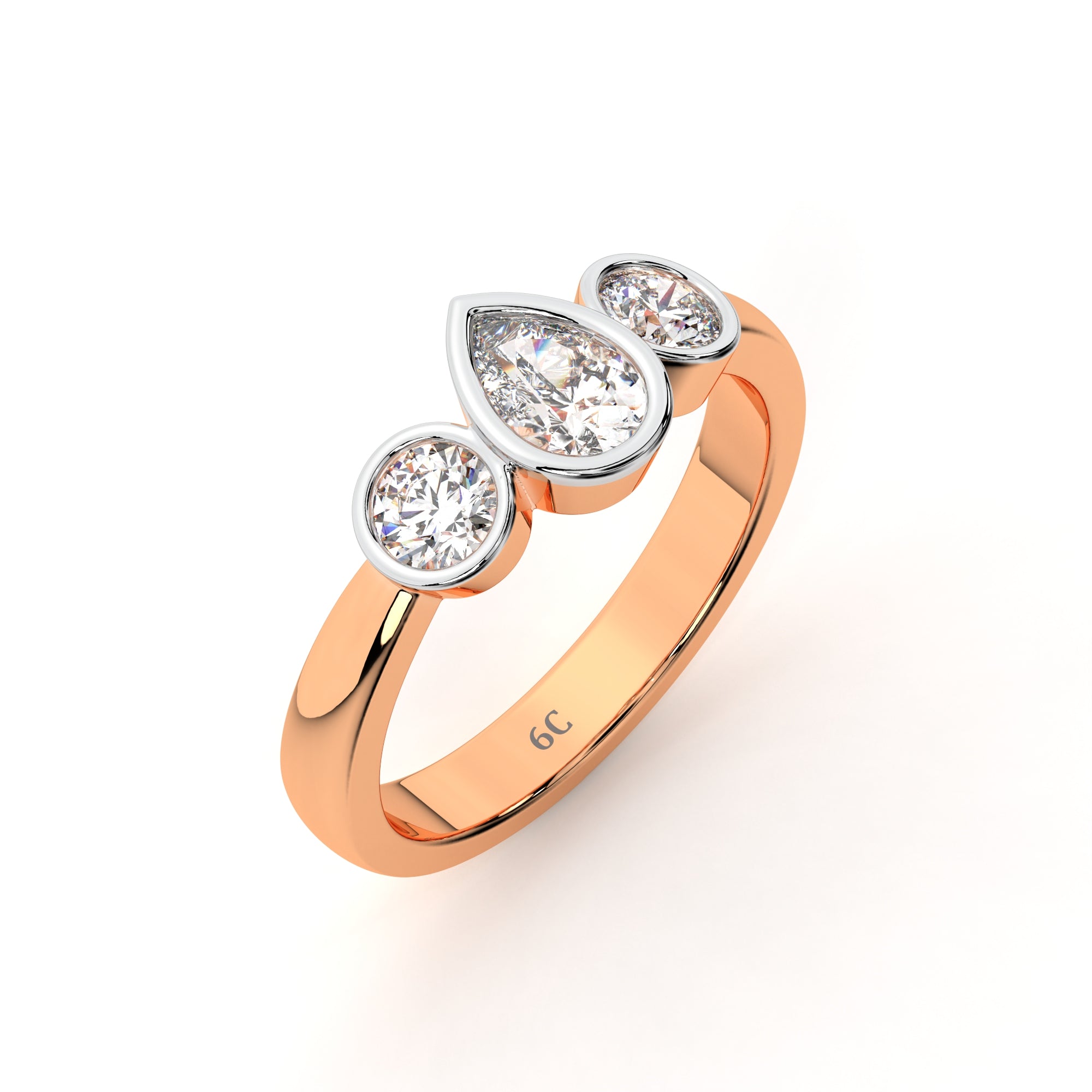 Pear Round Love Diamond Ring