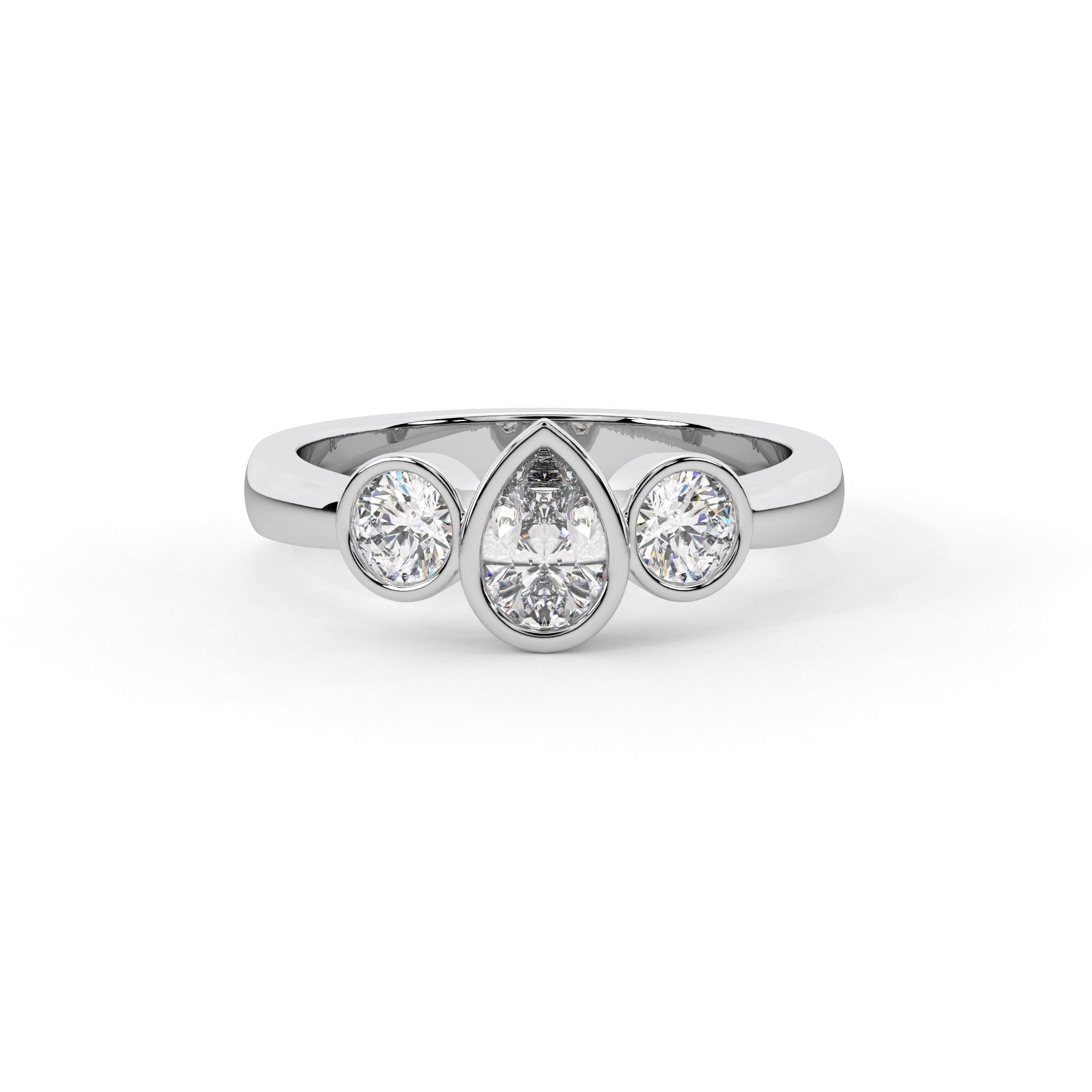 Eternal Spark Three Stone Ring (White Gold)