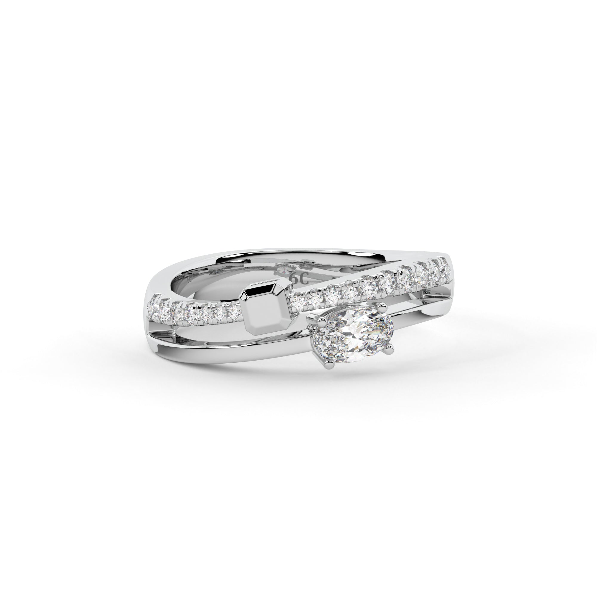 Double Spark Diamond Ring