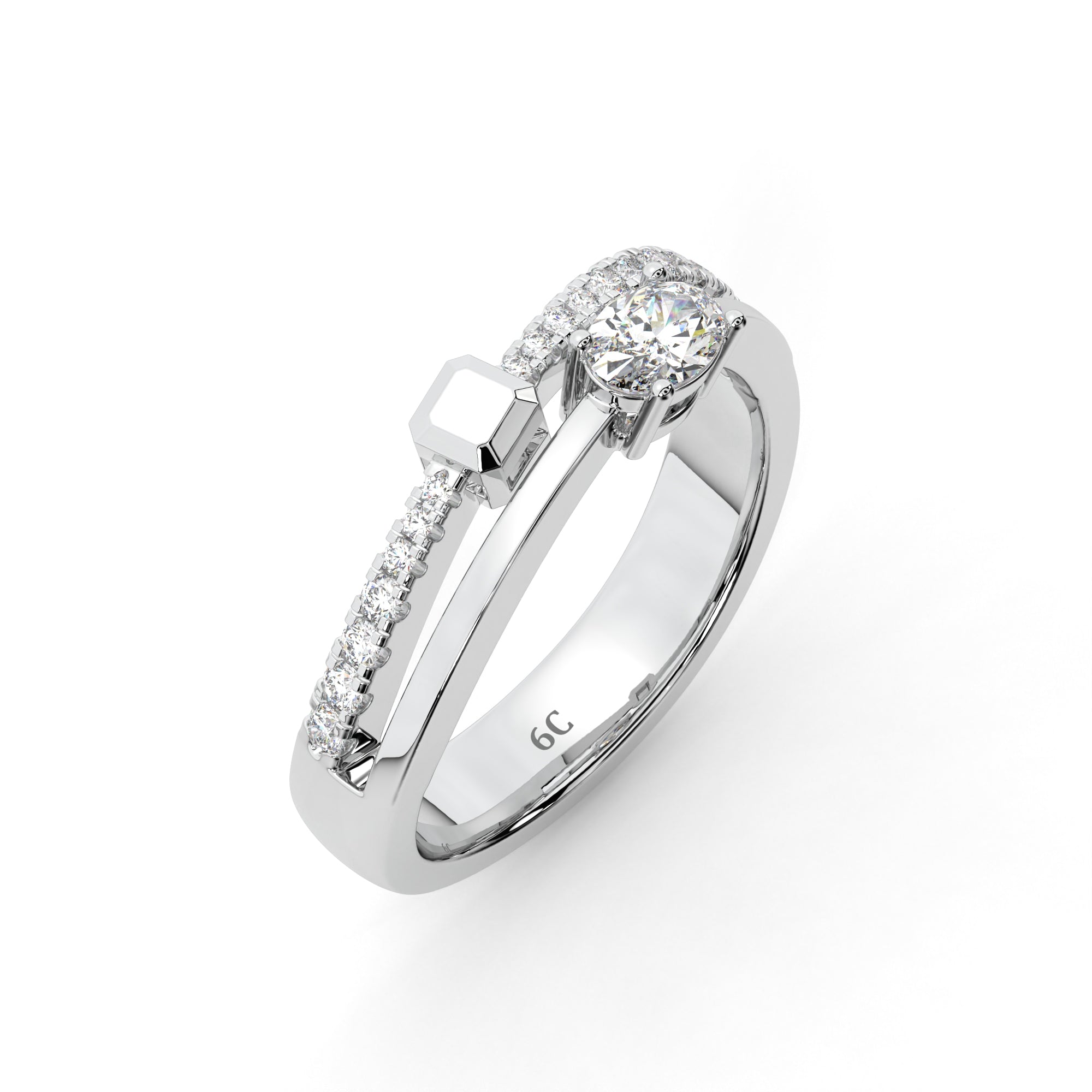 Double Spark Diamond Ring