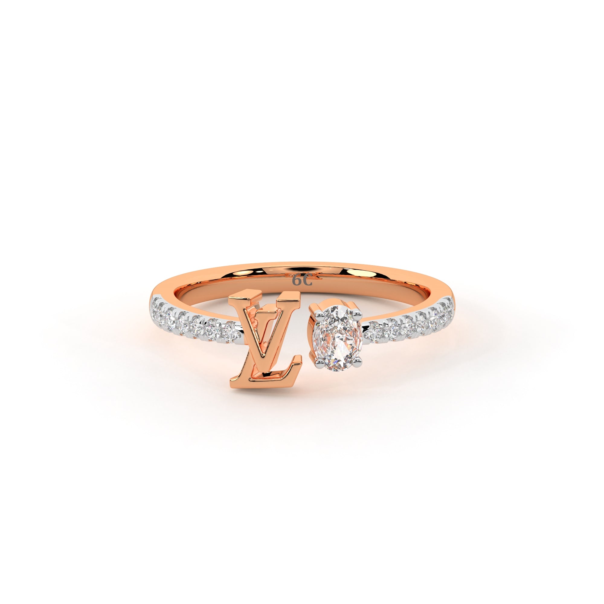 Personalised Diamond Ring (Rose Gold)
