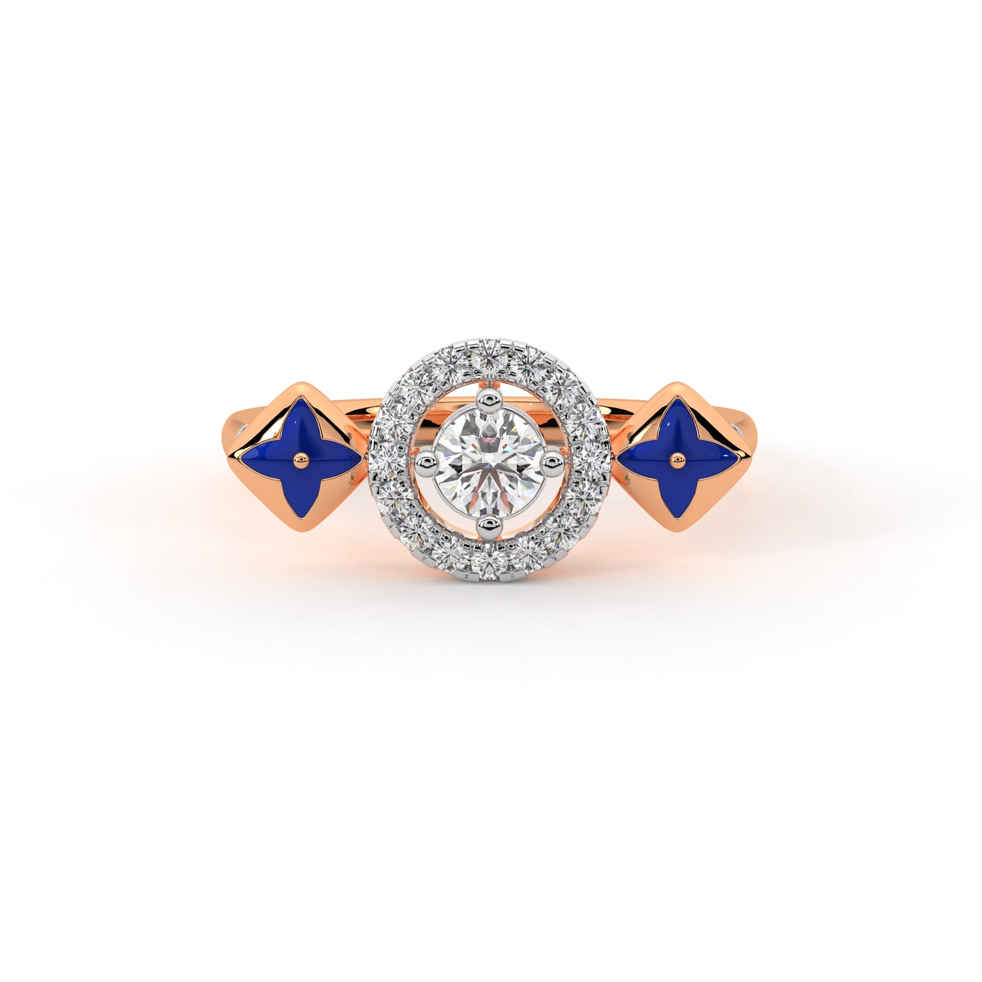 Graceful Elongated Diamond Ring (Rose Gold)
