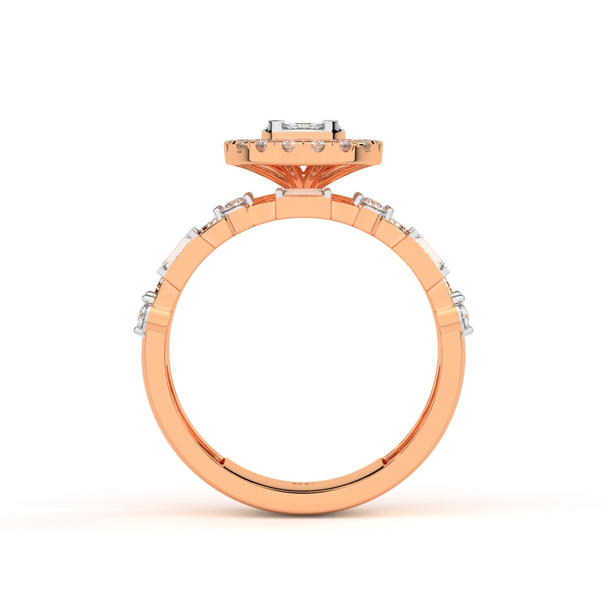 Enchanted Promise Halo Solitaire Ring (Rose Gold)