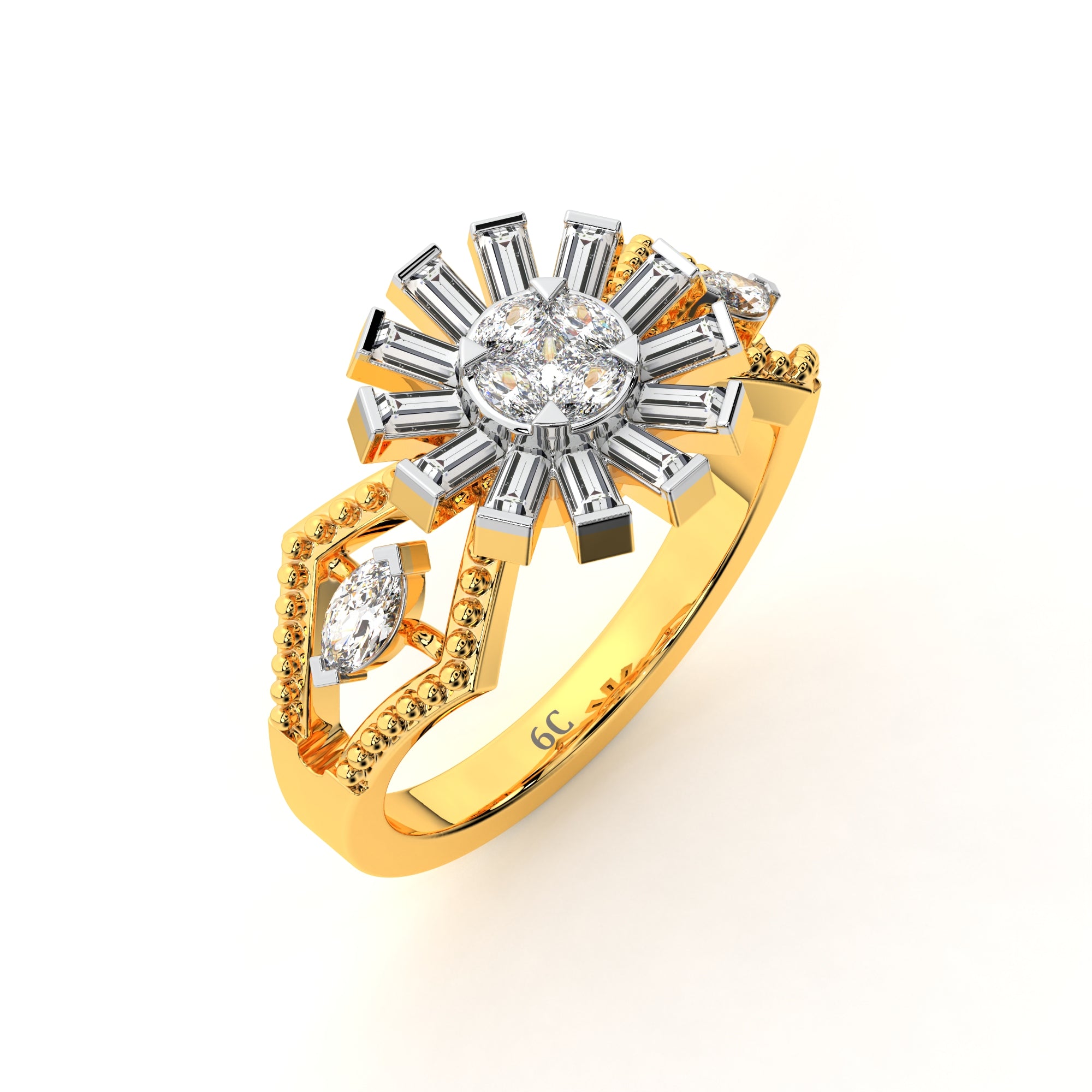 Sparkling Sunlight Diamond Ring