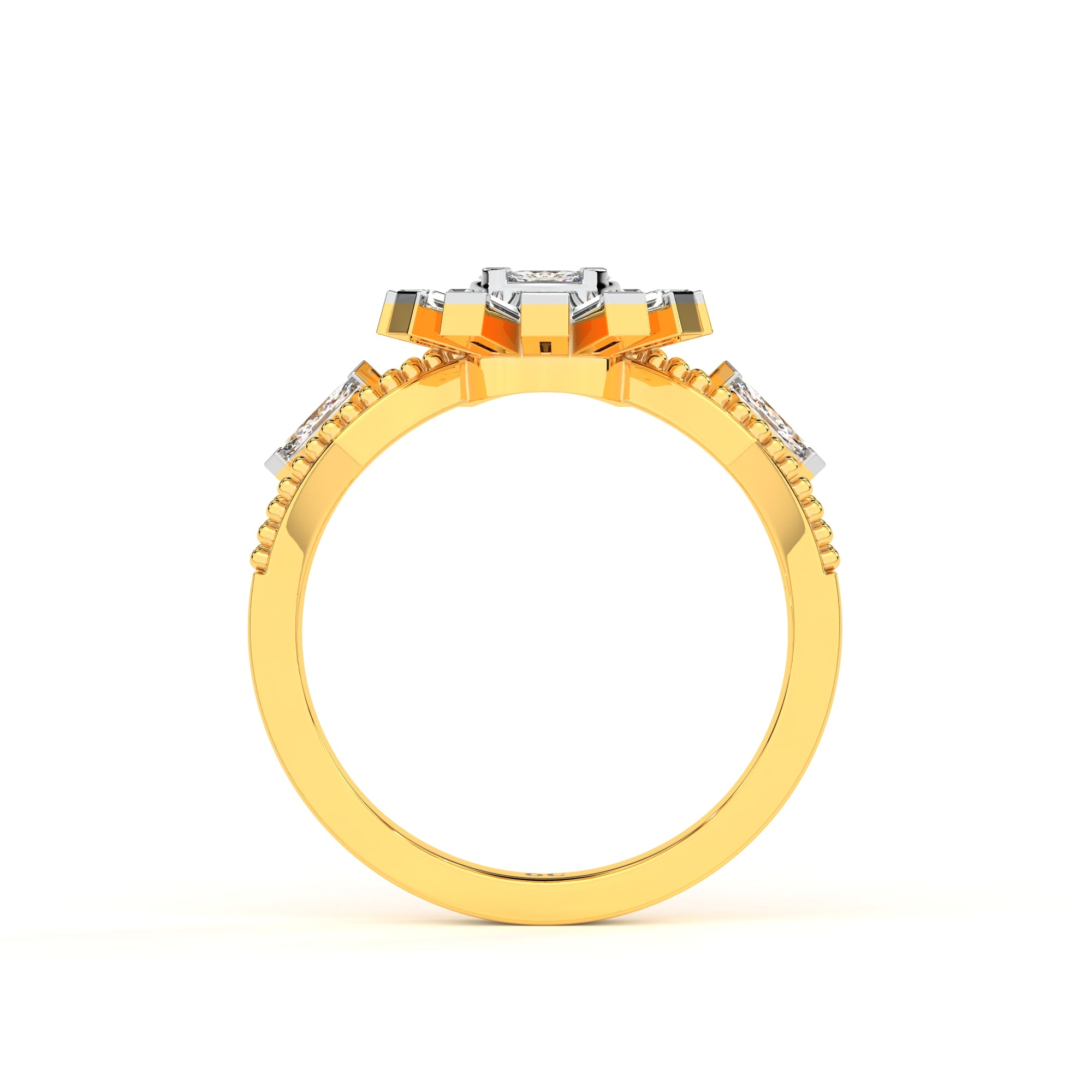 Sparkling Sunlight Diamond Ring (Yellow Gold)
